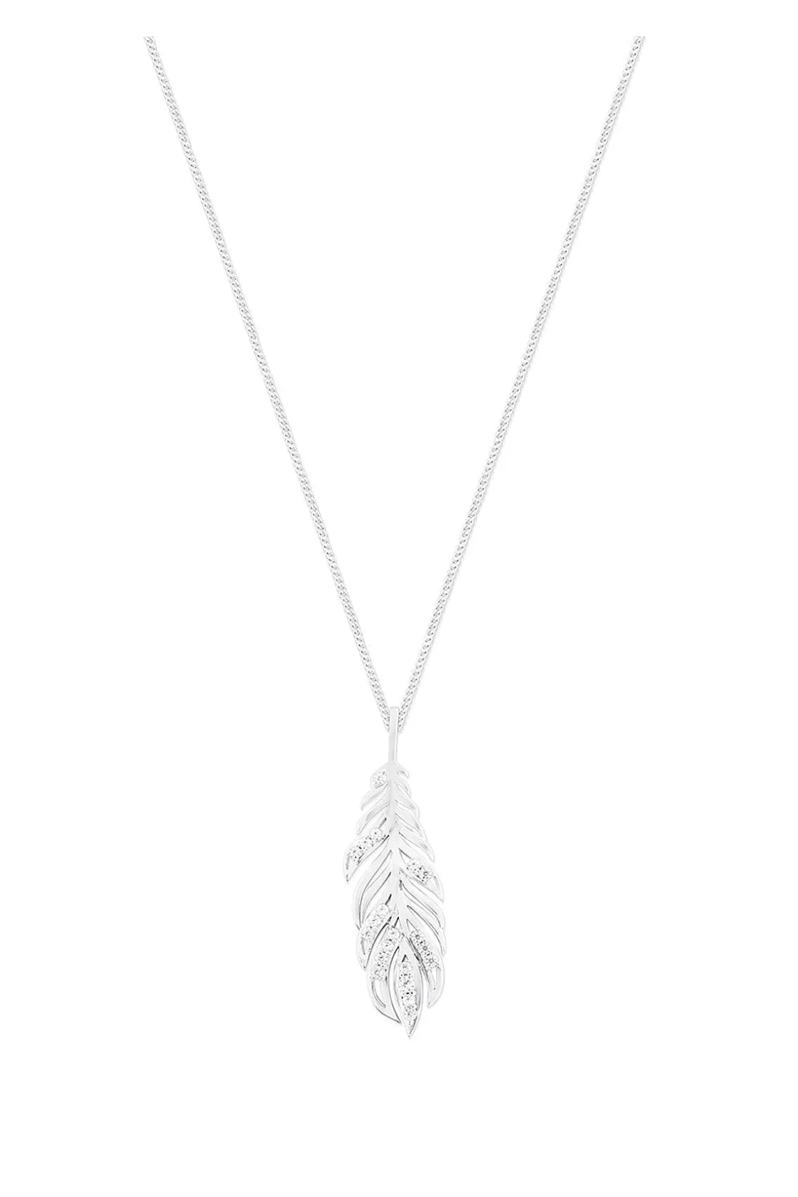 Tipperary Crystal Jewellery Feather Pendant In Silver Shop