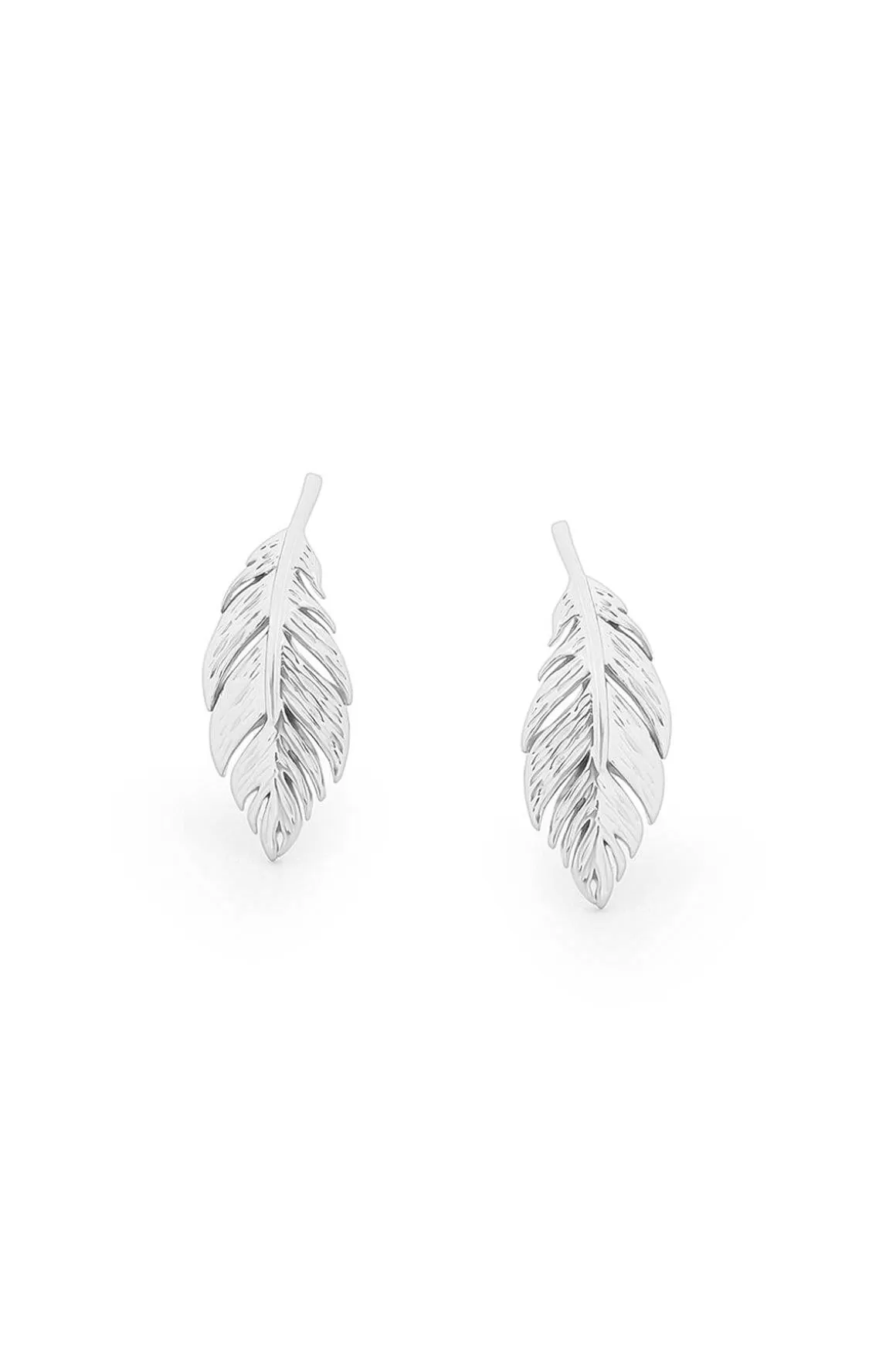 Tipperary Crystal Jewellery Feather Stud Earrings In Silver Best