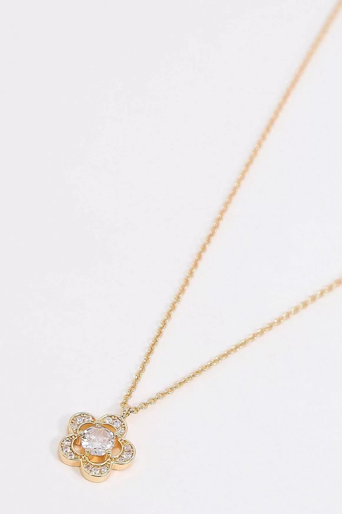 Joularie Flower Necklace In Gold Hot