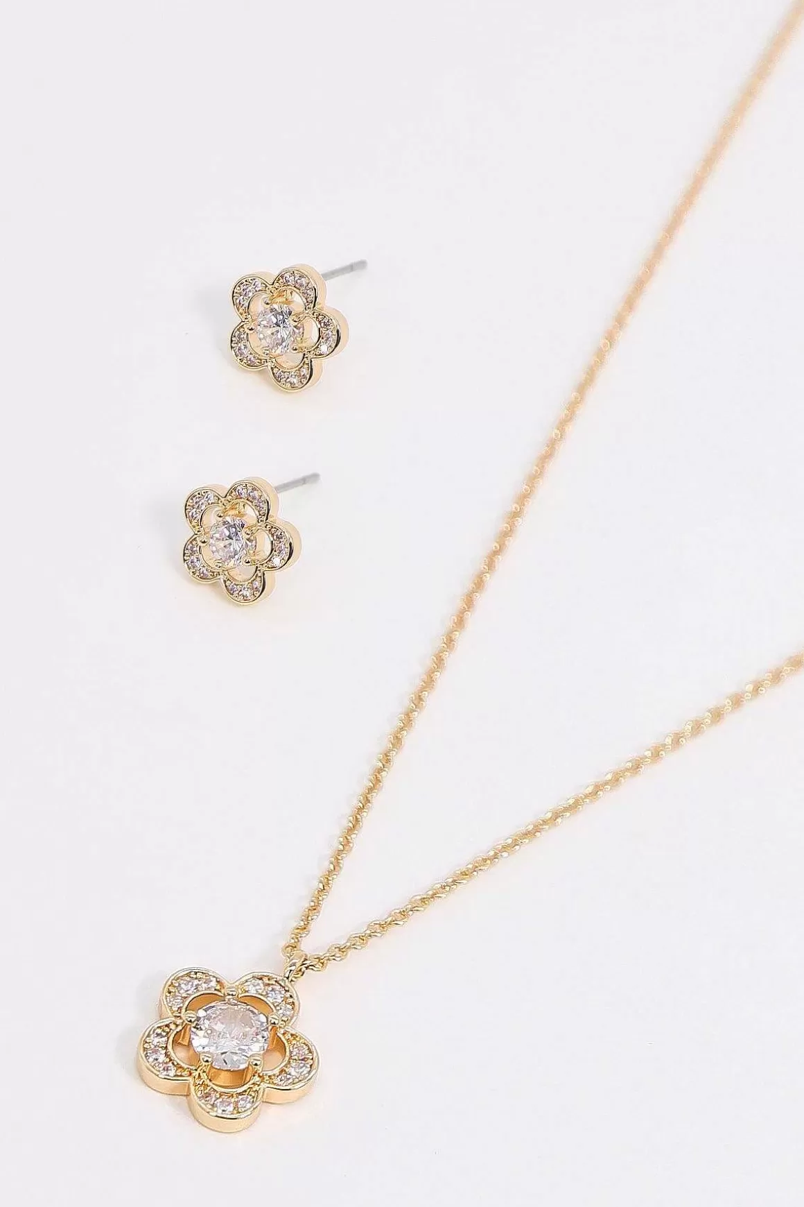 Joularie Flower Necklace In Gold Hot