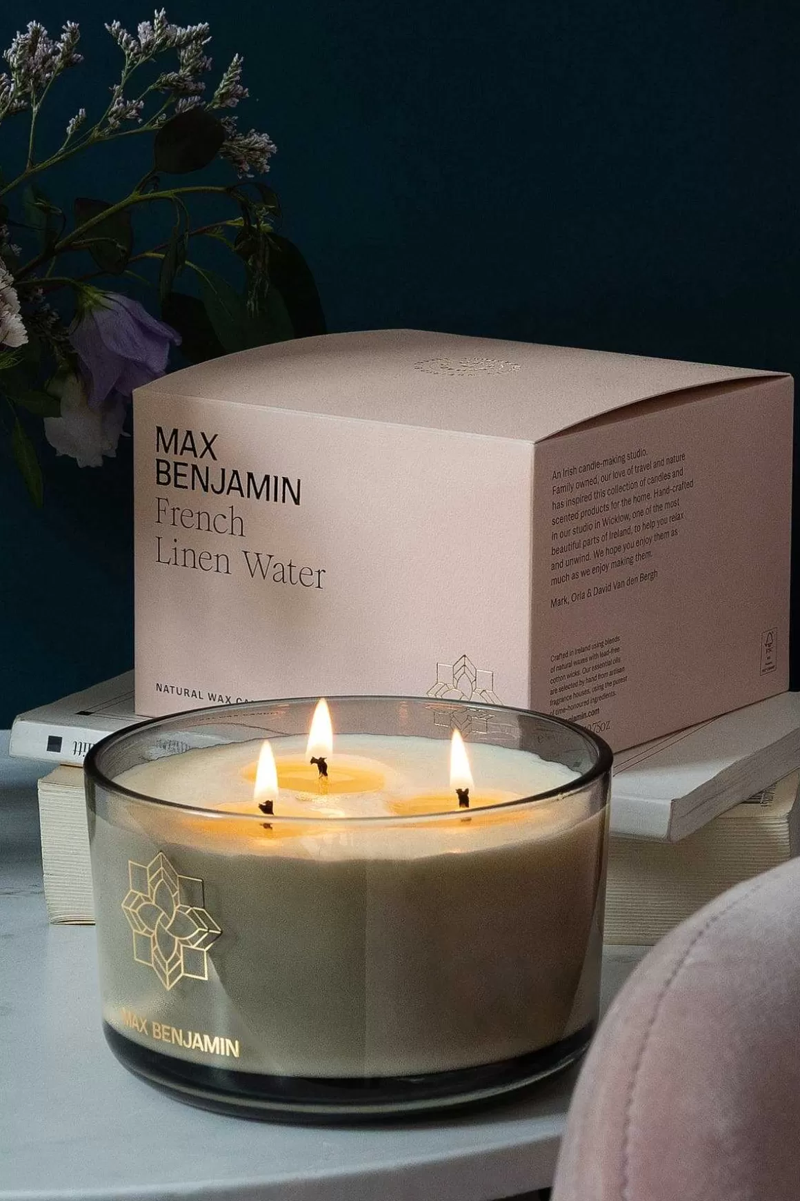 Max Benjamin French Linen 3 Wick Luxury Candle Cheap