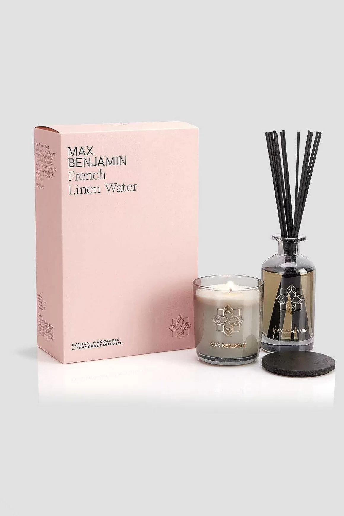 Max Benjamin French Linen Water Candle & Diffuser Gift Set Cheap