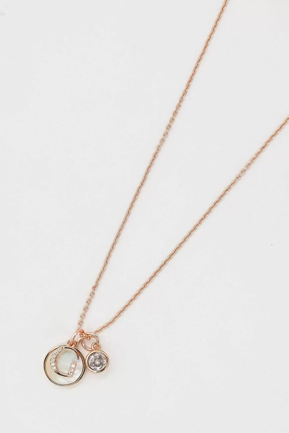 Cherish G Initial Necklace In Rose Gold Shop