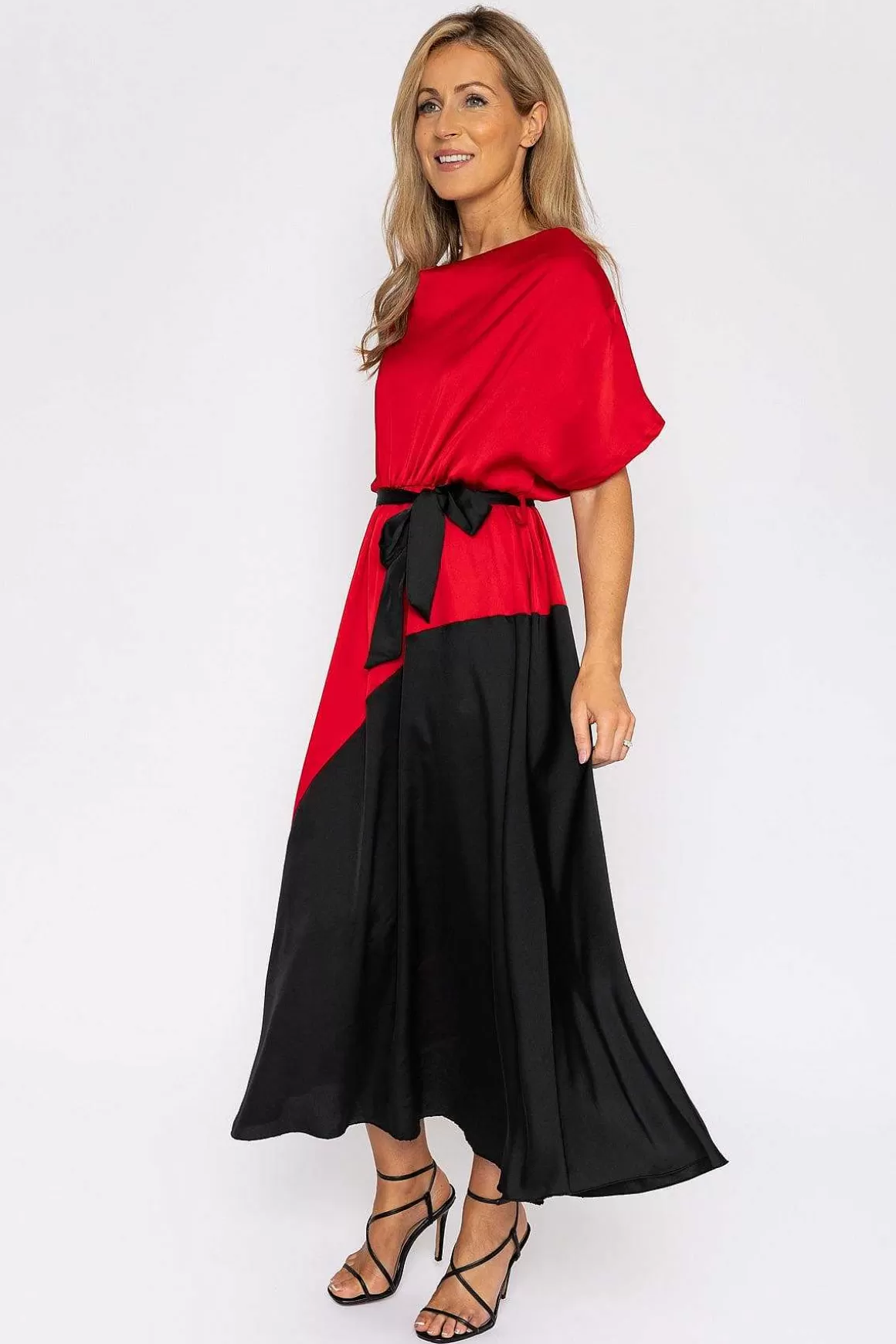 Pala D'oro Gigi Midi Dress In Red Discount