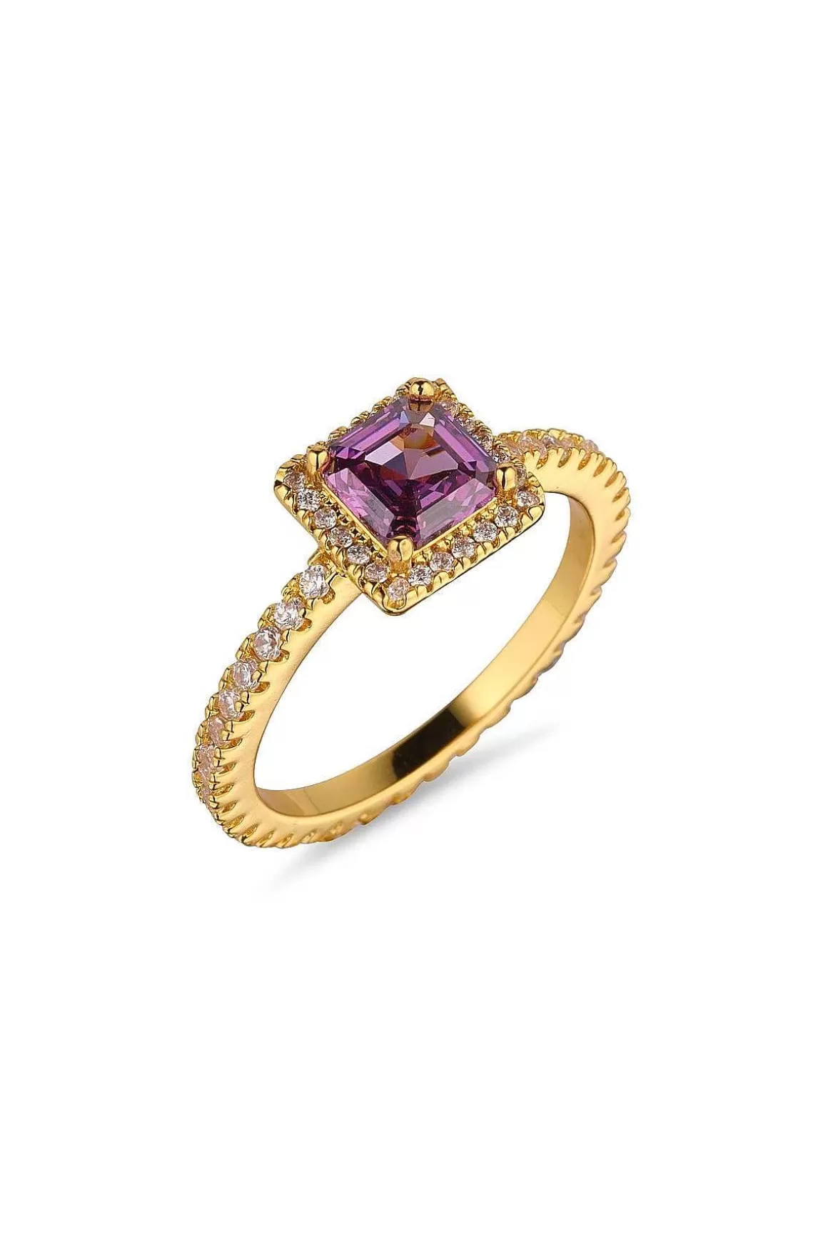 Knight & Day Gold Amethyst Ring Size 7 Sale