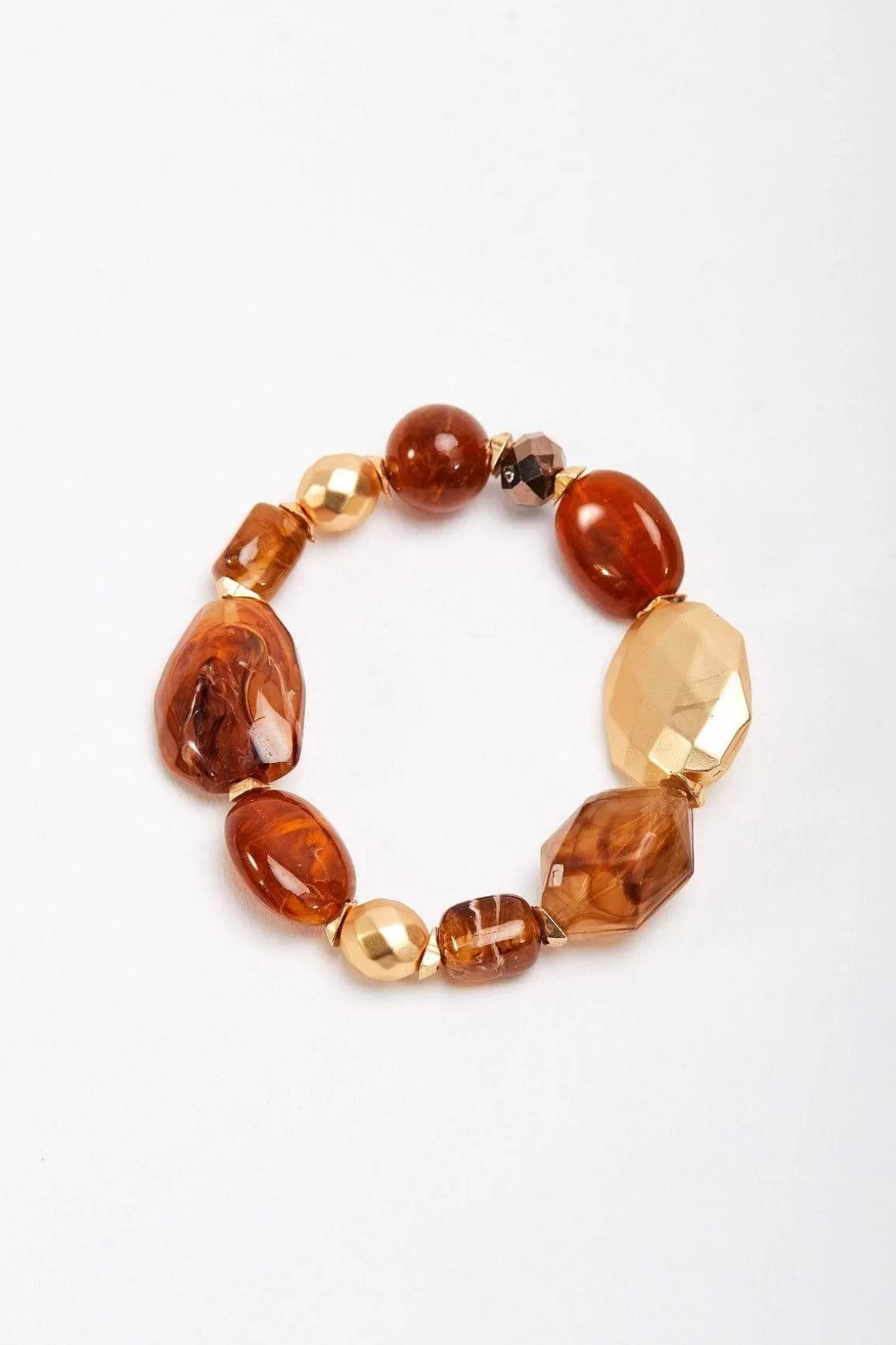 Soul Jewellery Gold And Brown Beaded Bracelet Online