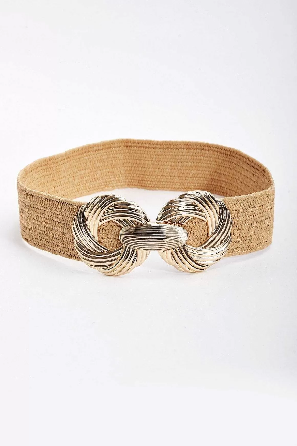 SOUL Accessories Gold Clap Woven Elastic Belt Sale