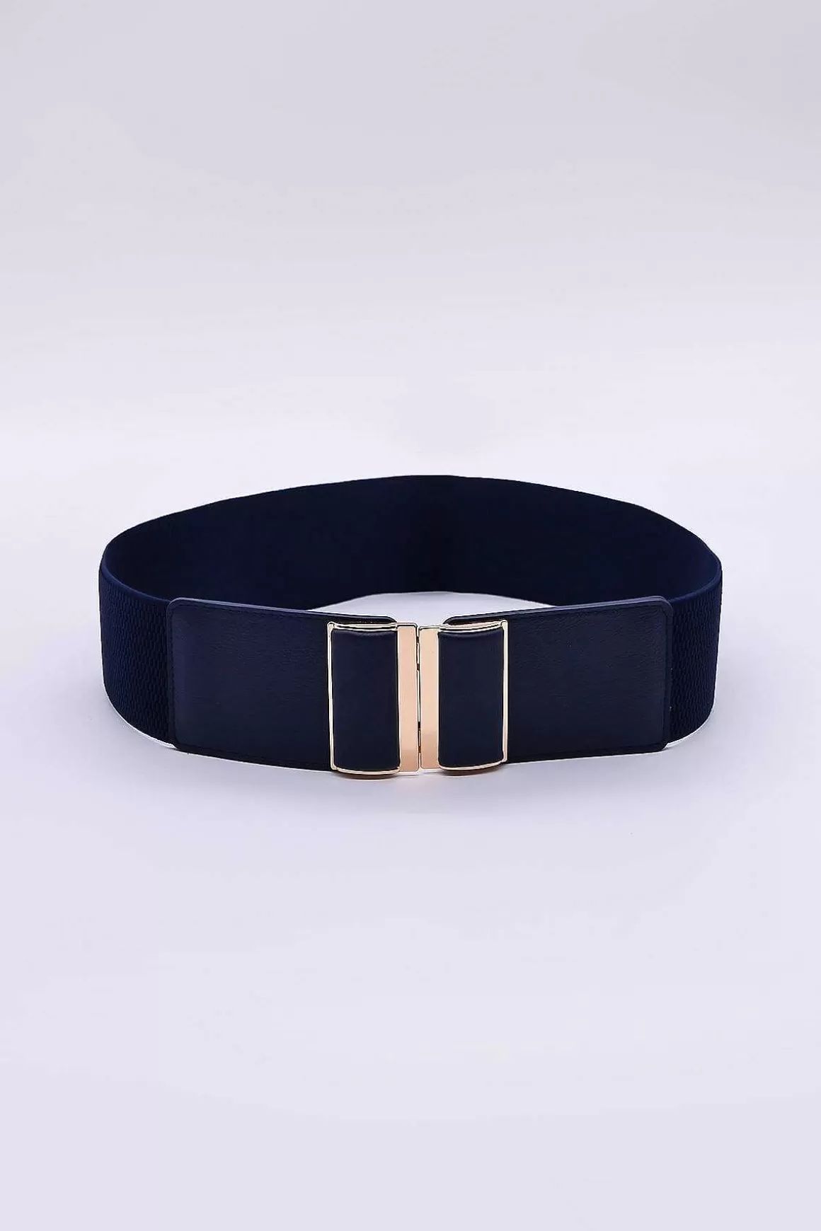 SOUL Accessories Gold Clasp Elastic Belt In Navy Shop