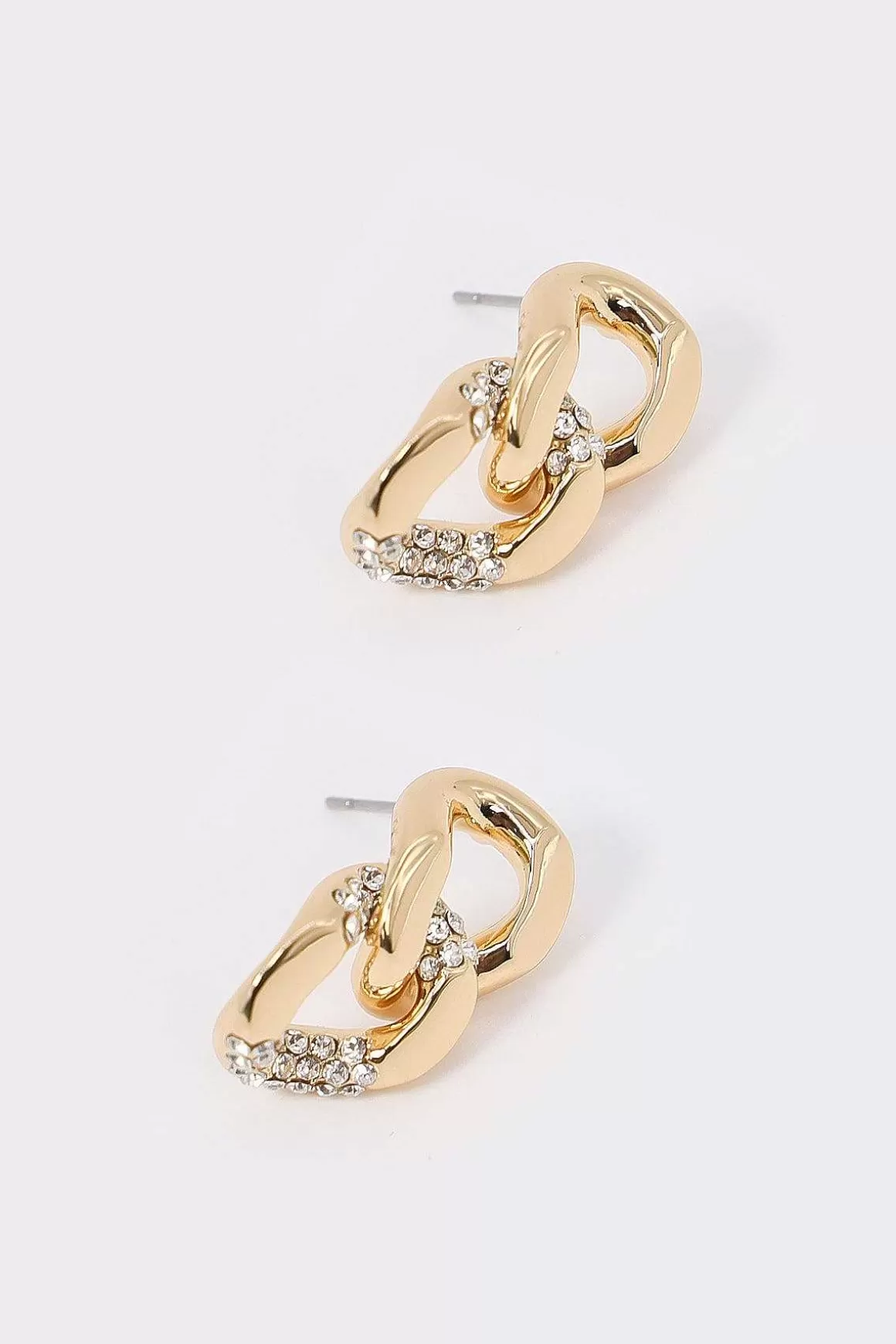 Soul Jewellery Gold Double Link Earrings Flash Sale