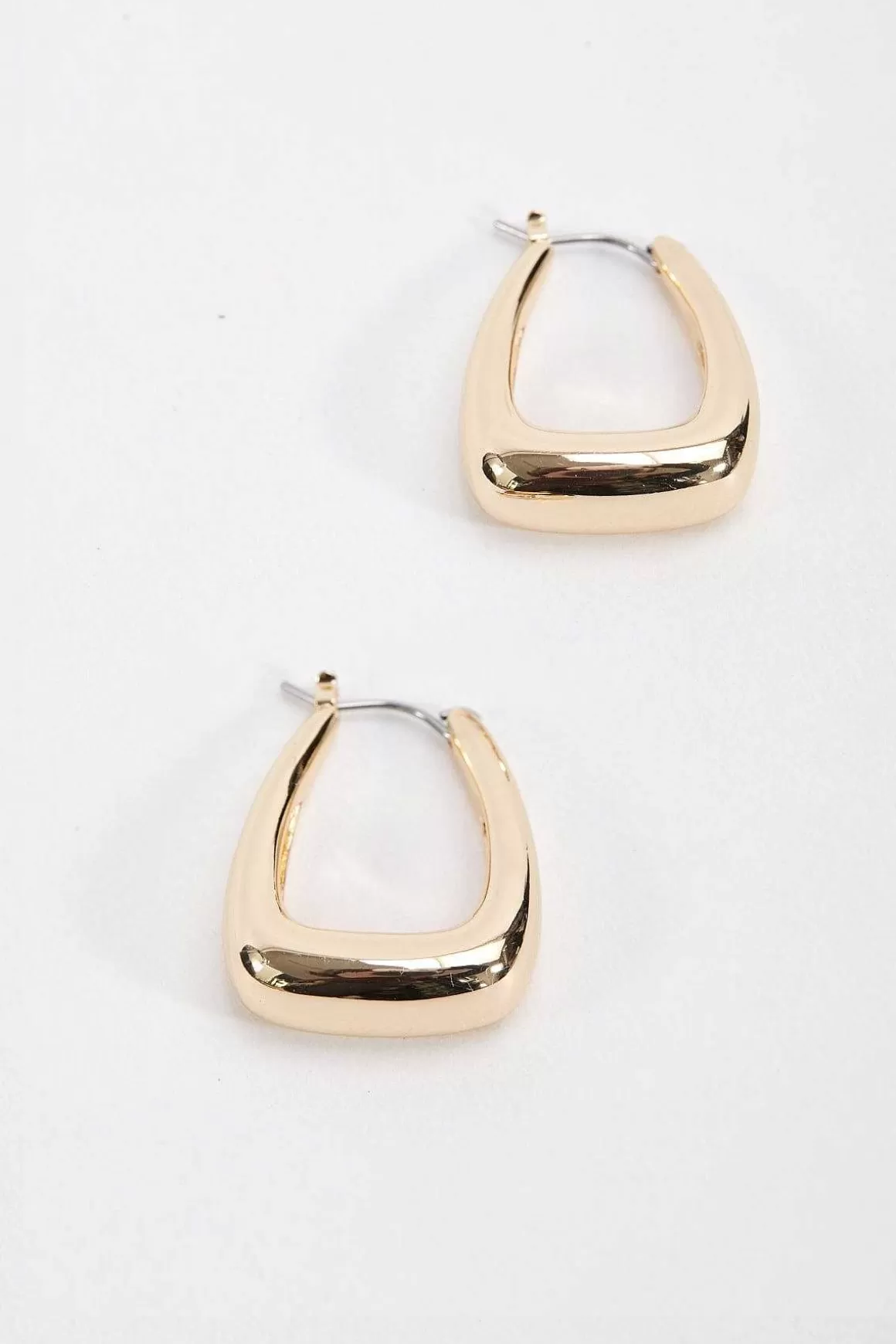 Joularie Gold Look Triangle Hoop Earrings Shop