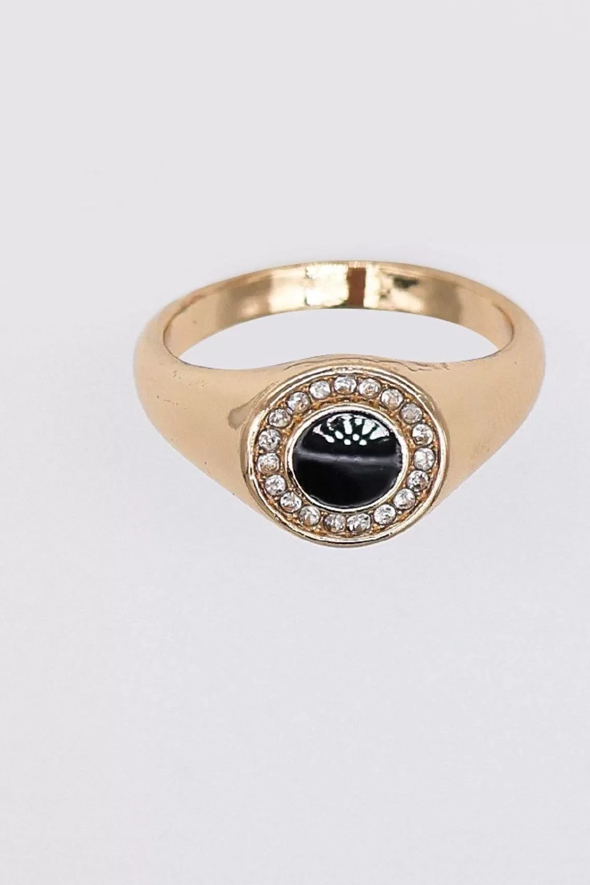 Soul Jewellery Gold Ring With Black Detail Size 7 Online