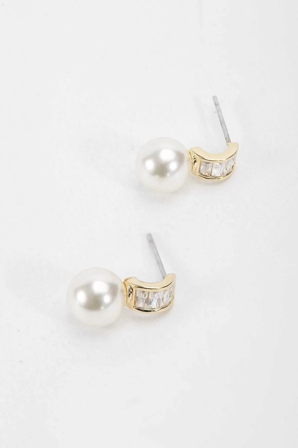 Joularie Gold Tone Drop Pearl Earrings Store