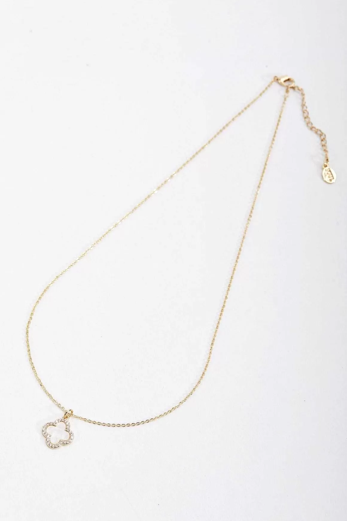 Joularie Gold Tone Finish Necklace With Crystals Cheap