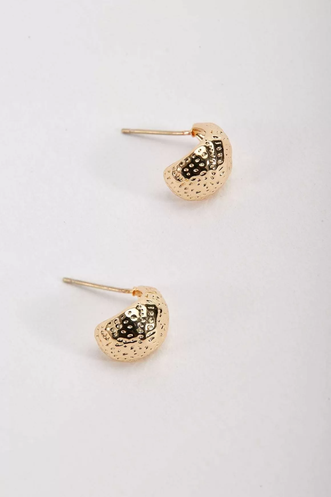 Soul Jewellery Gold Tone Textured Teardrop Earrings Cheap