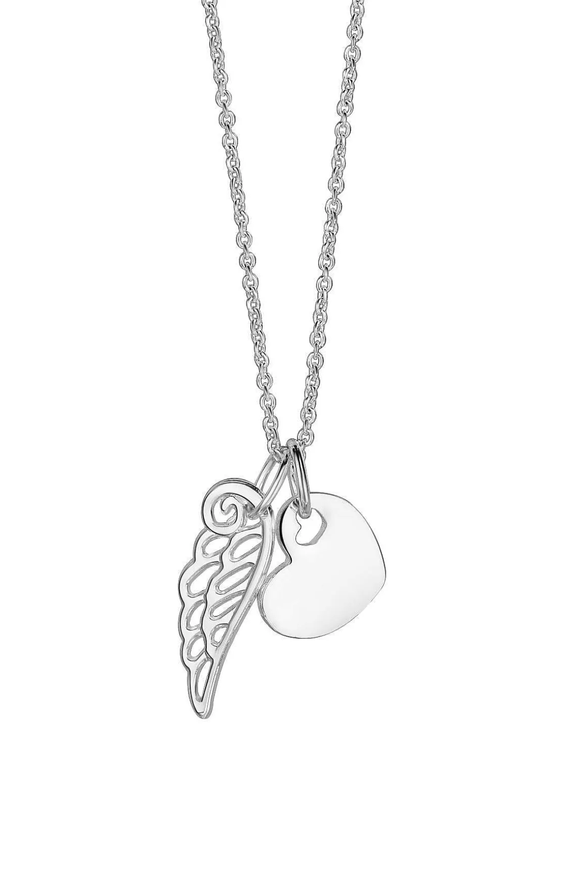 Newbridge Silverware Jewellery Heart With Angel Wing Pendant Flash Sale