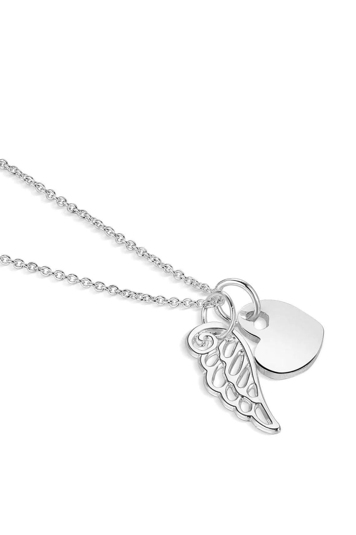 Newbridge Silverware Jewellery Heart With Angel Wing Pendant Flash Sale