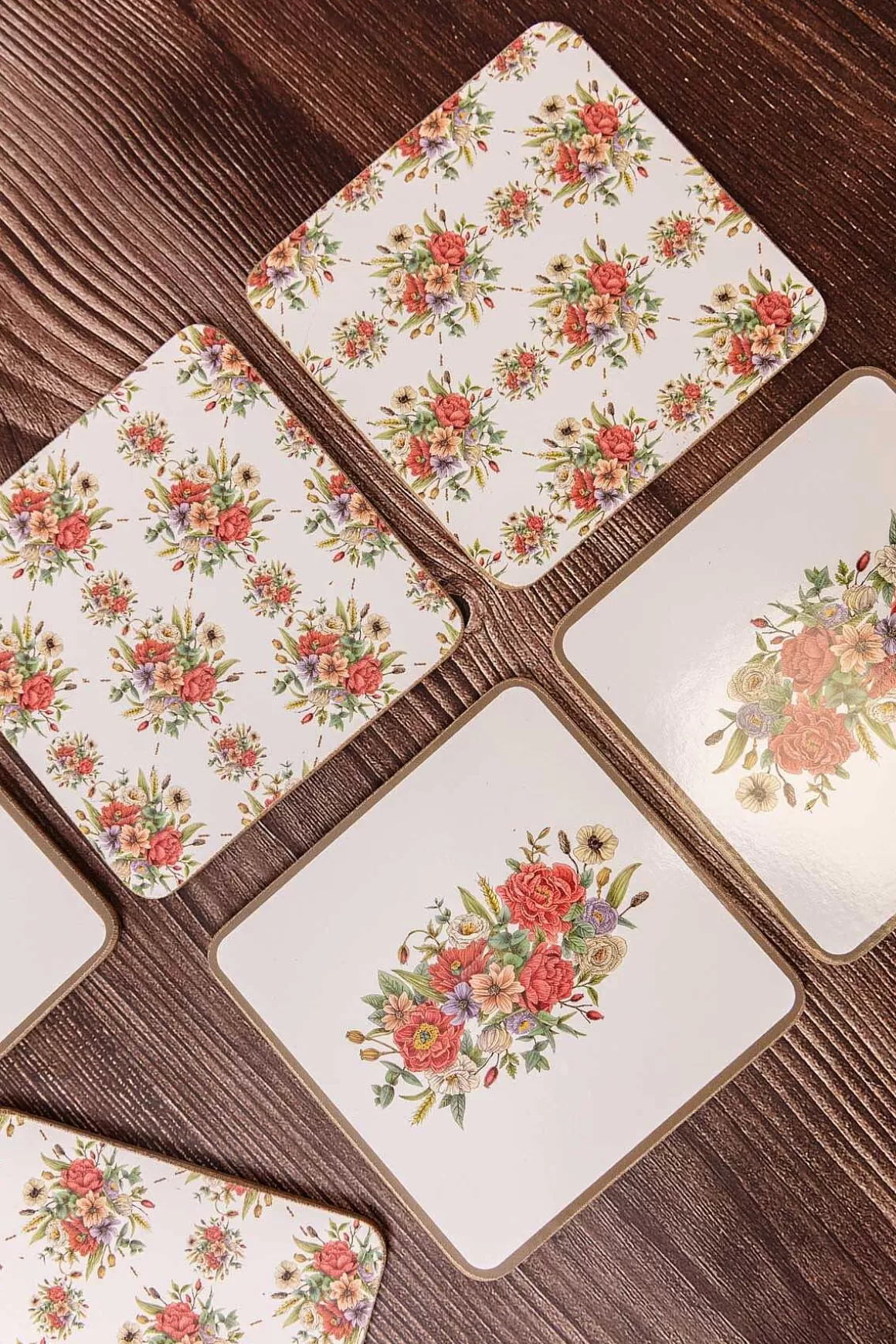Heritage Set Of 6 Coasters New