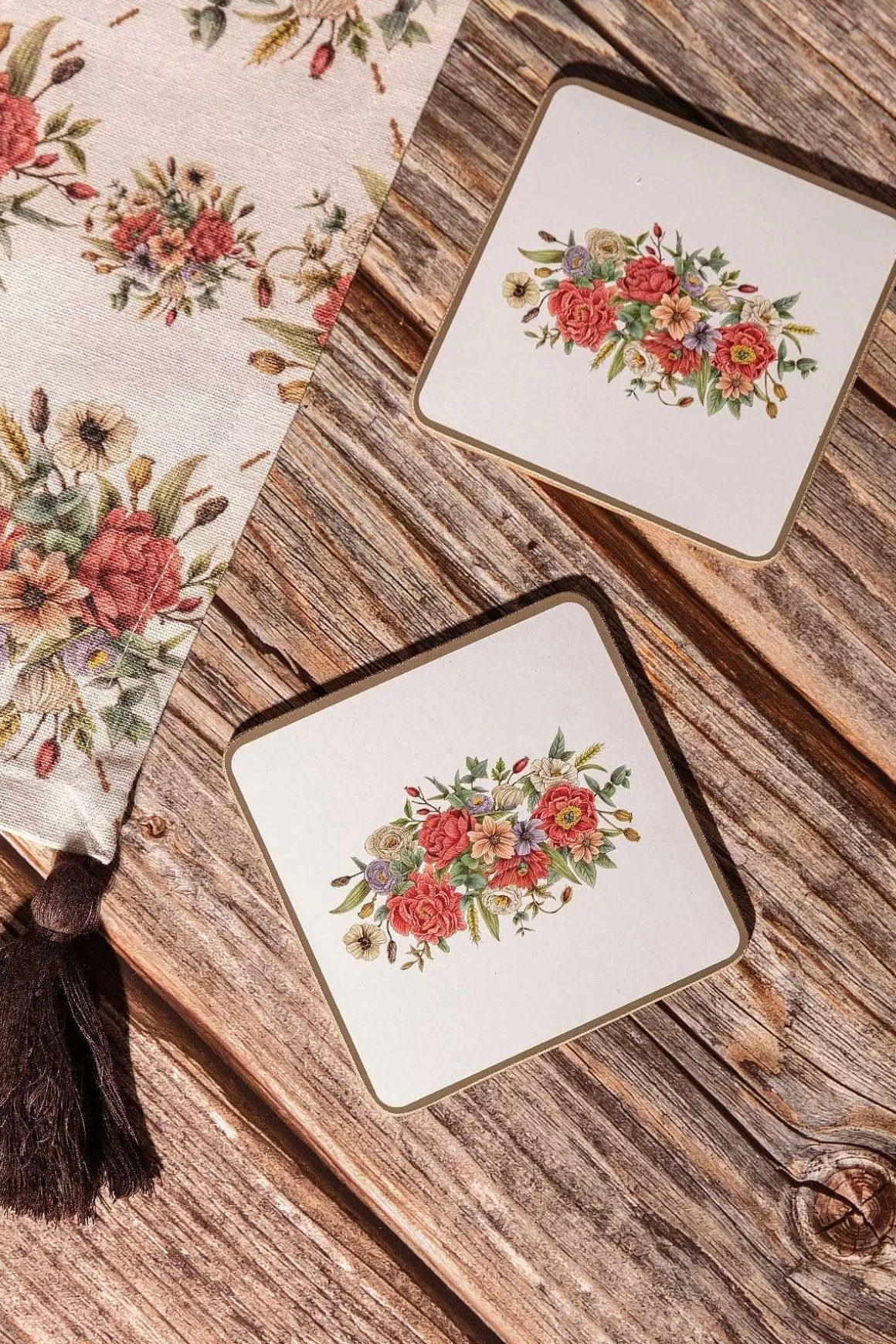 Heritage Set Of 6 Coasters New