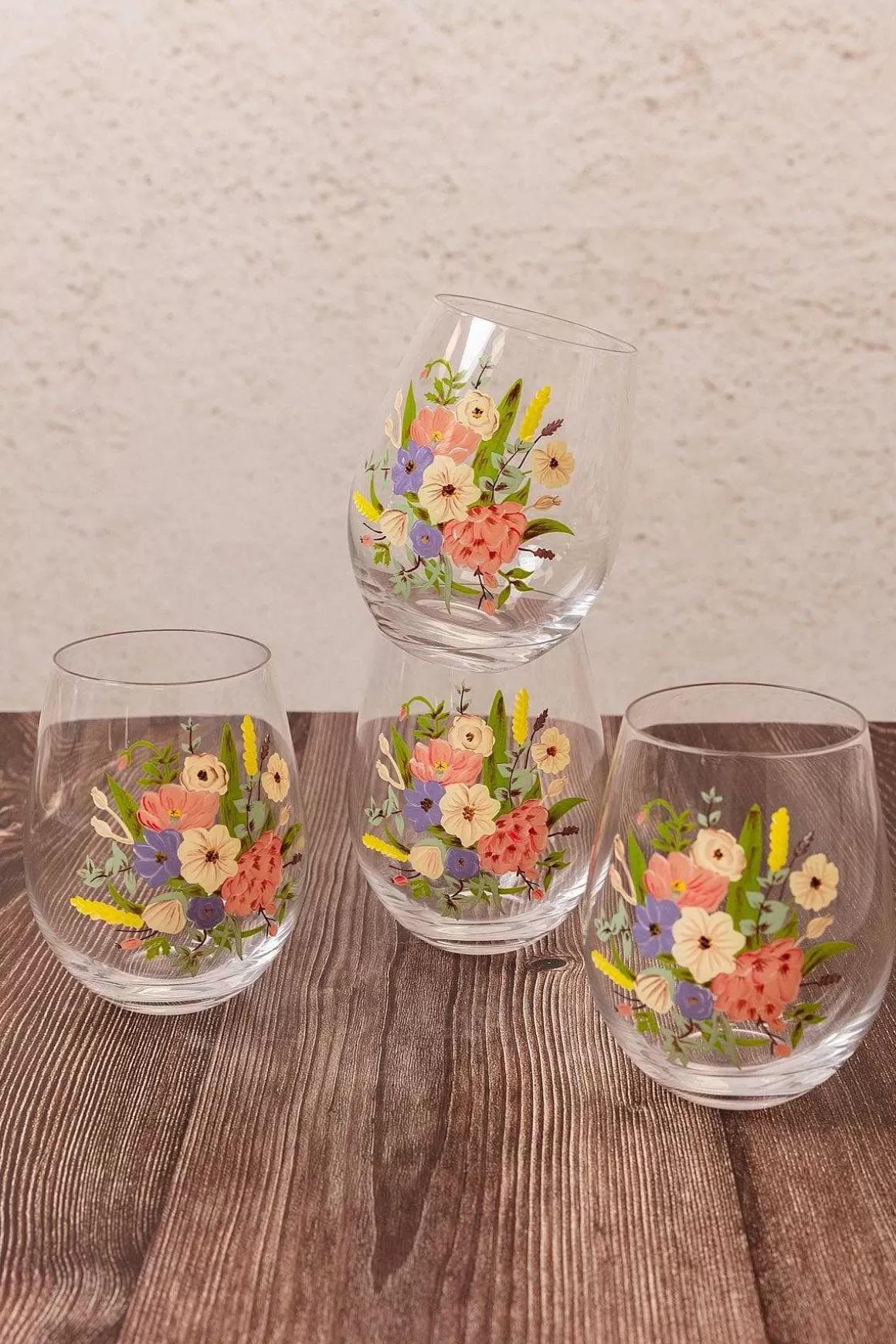 Heritage Stemless Wine Glass Set Of 4 Flash Sale