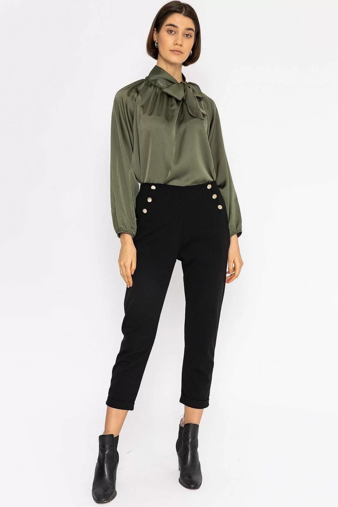 Pala D'oro High Waist Trousers In Black Fashion