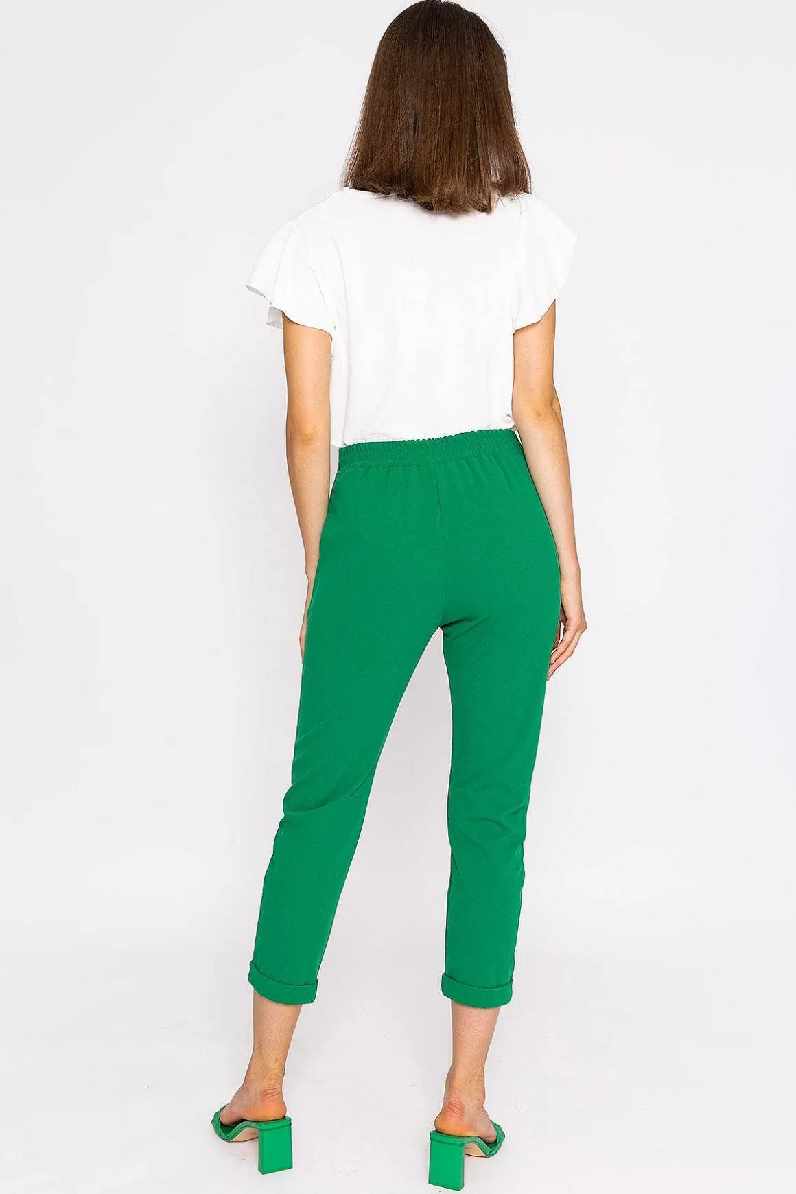 Pala D'oro High Waist Trousers In Green Cheap