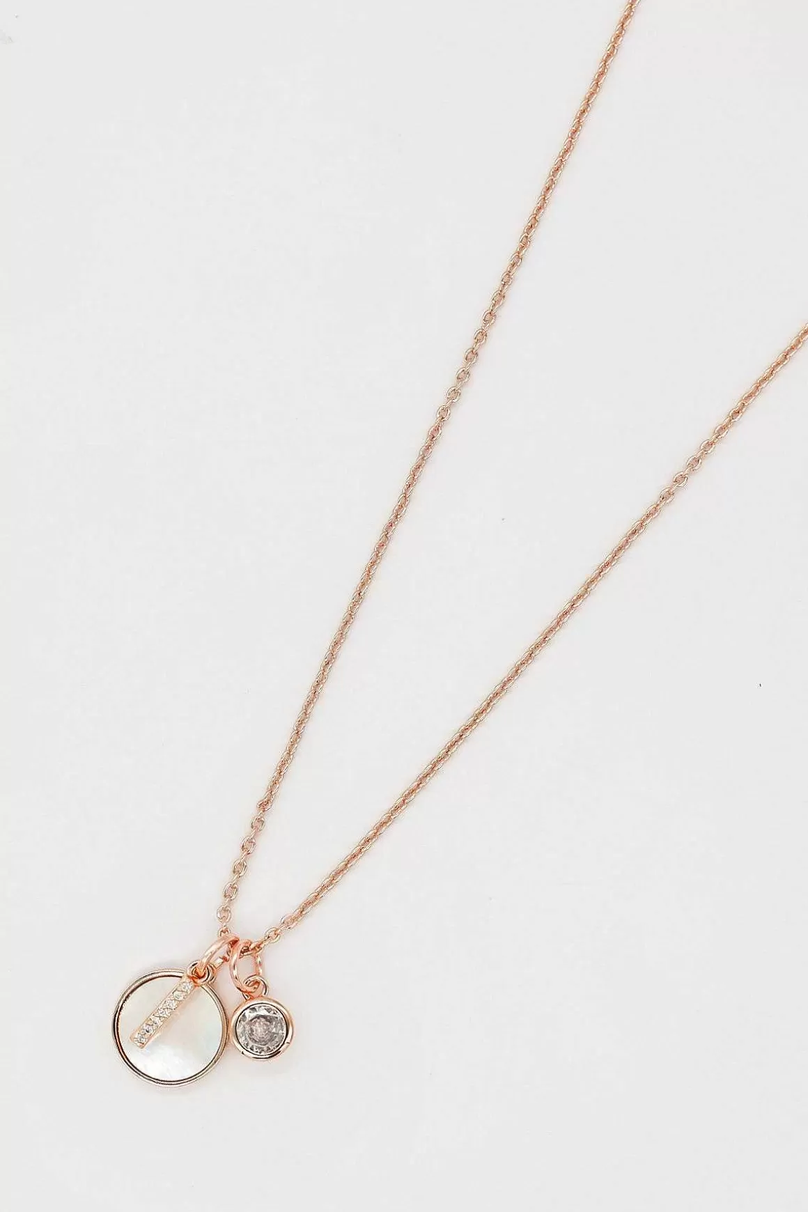 Cherish I Initial Necklace In Rose Gold Discount