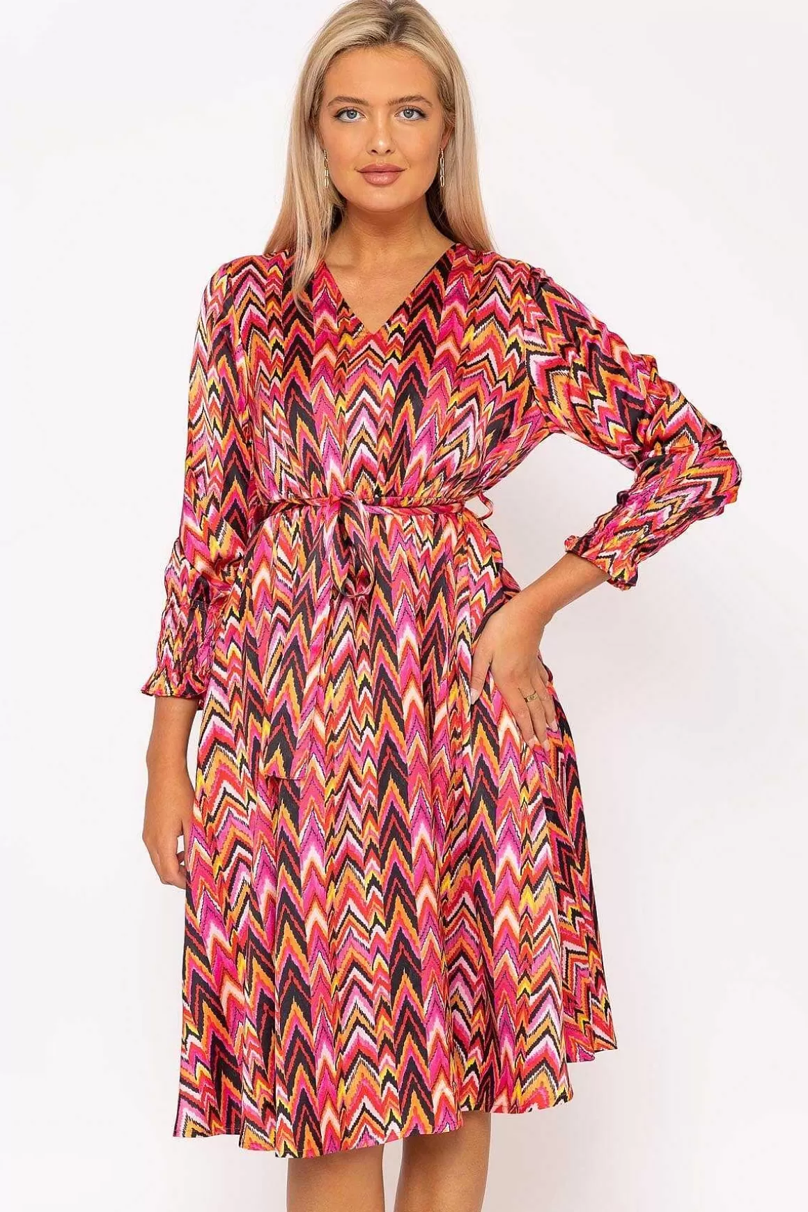 Rowen Avenue Indie Printed Midi Dress Flash Sale