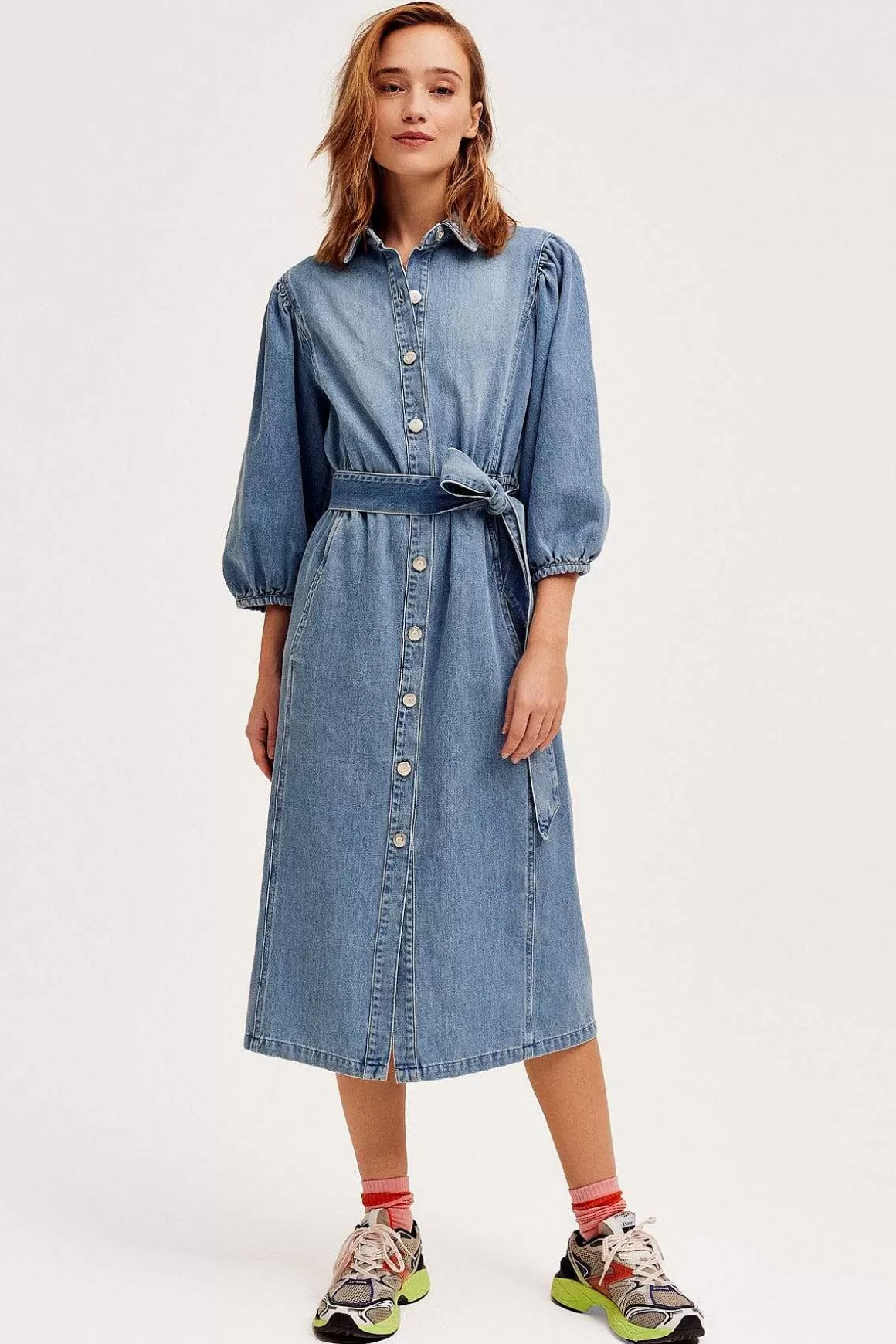 Cks Fashion Ivorys Midi Denim Dress Sale