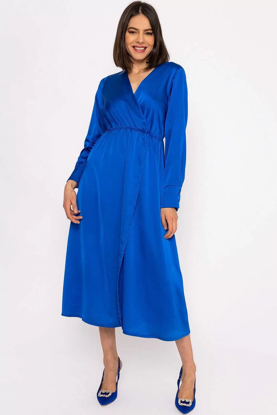 Pala D'oro Jayne Blue Midi Dress Clearance