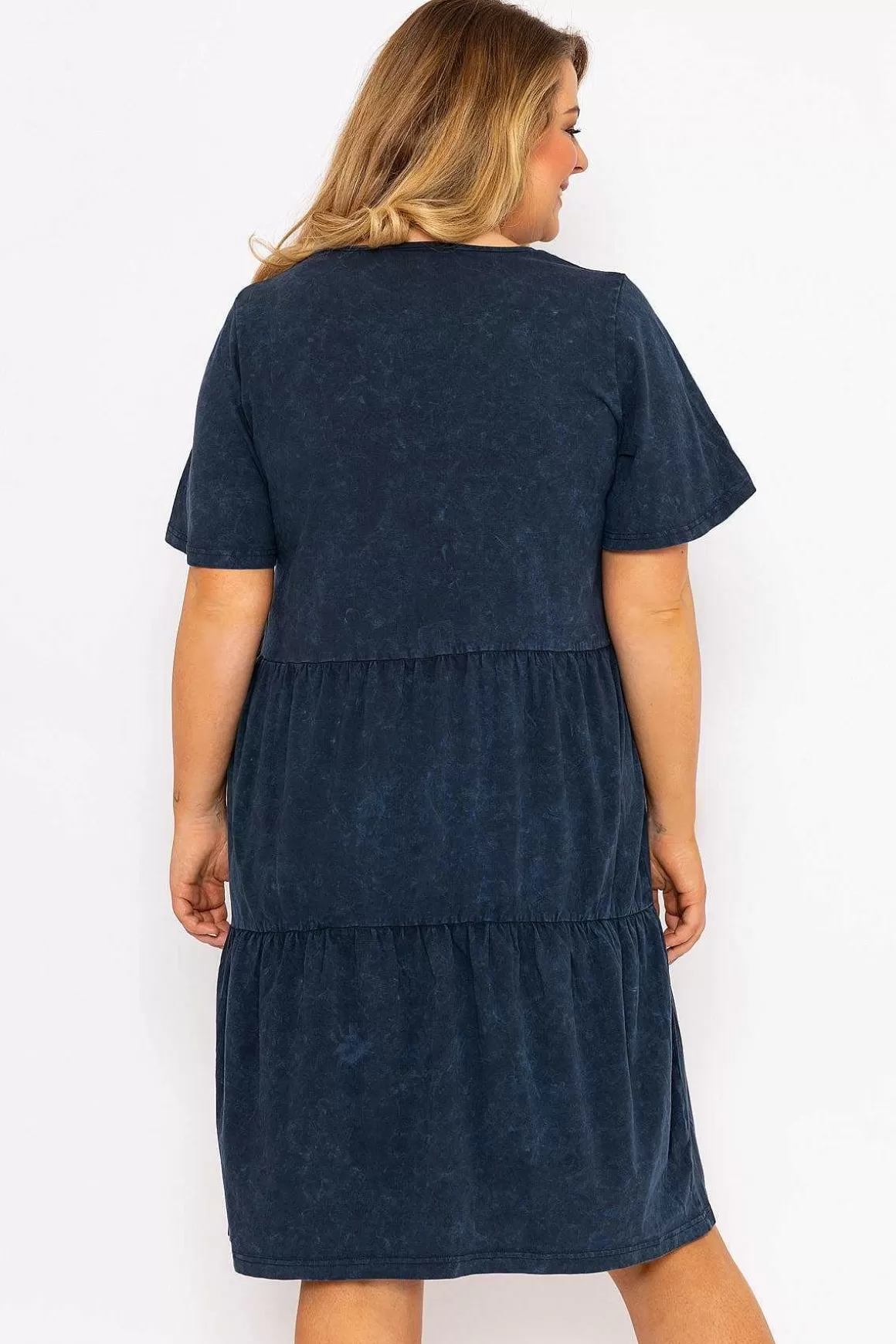 Ulla Popken Jersey Knee Length Dress In Navy Online