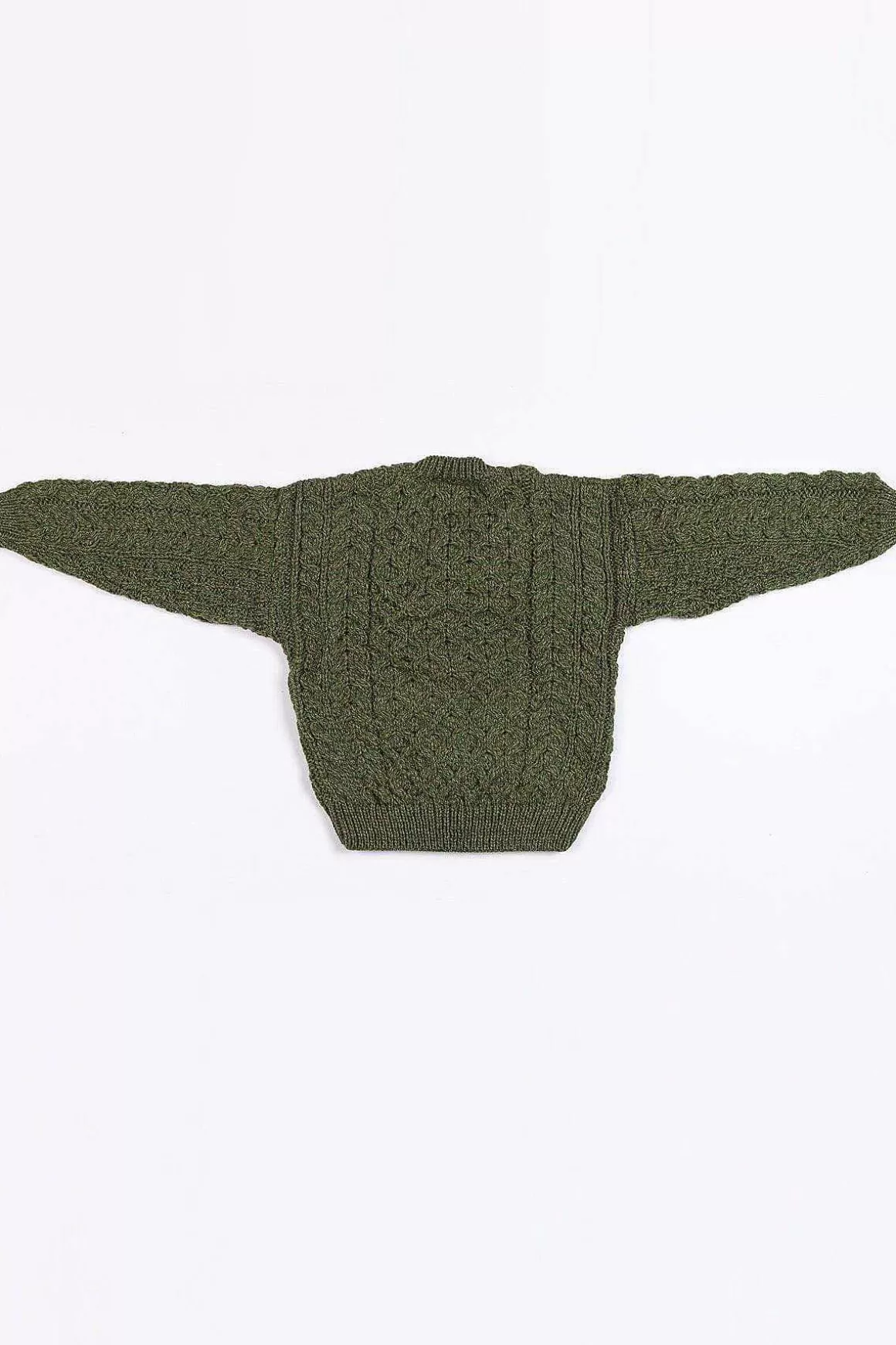 Aran Woollen Mills Kids Aran Cardigan In Green Sale