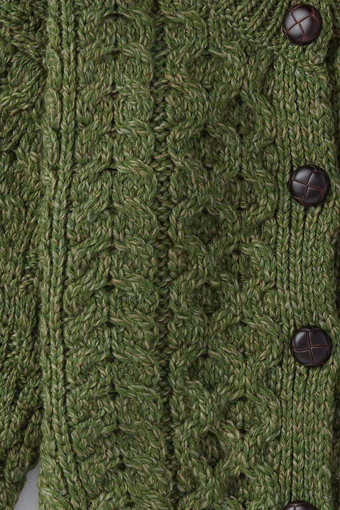 Aran Woollen Mills Kids Aran Cardigan In Green Sale