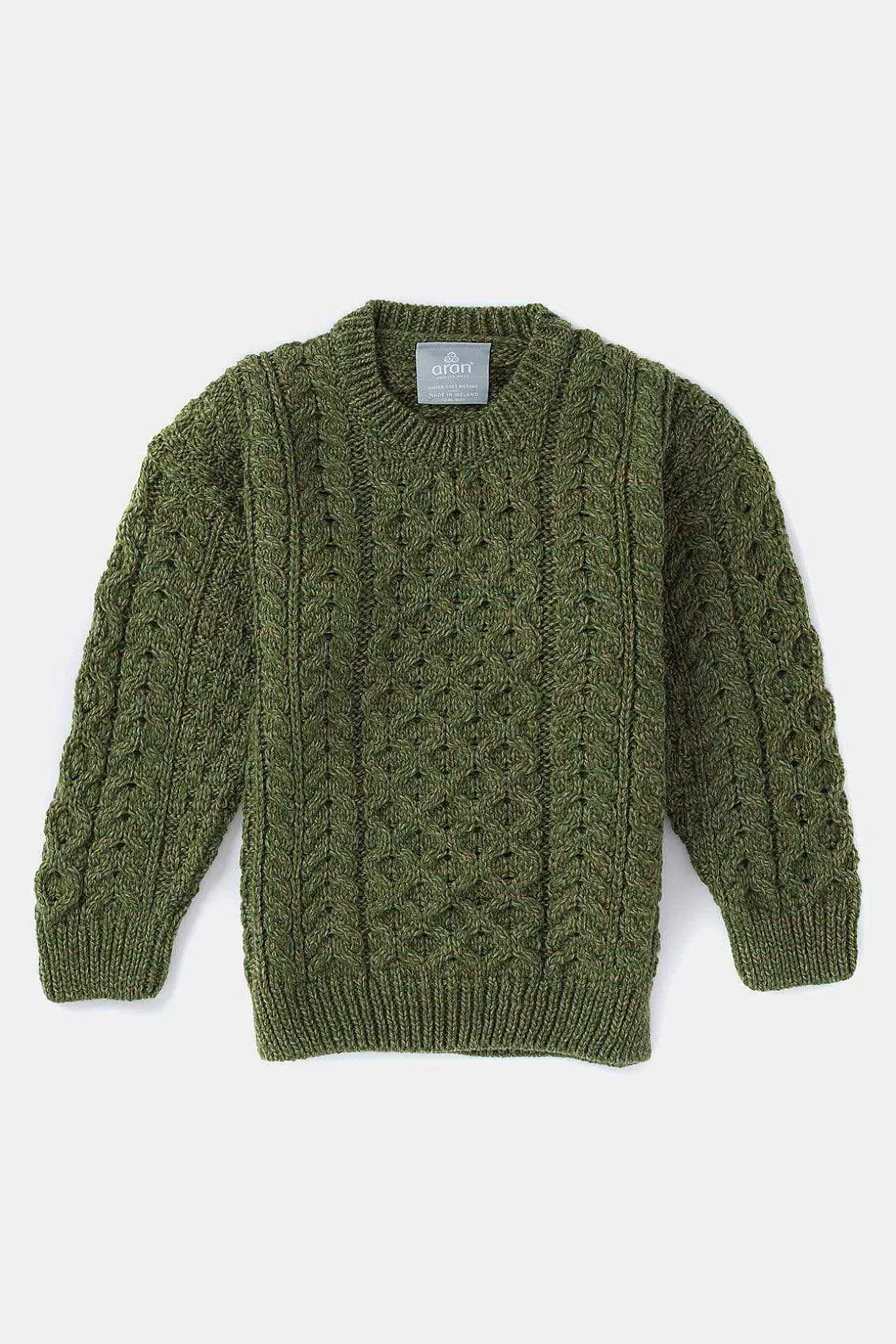 Aran Woollen Mills Kids Aran Jumper In Green Cheap