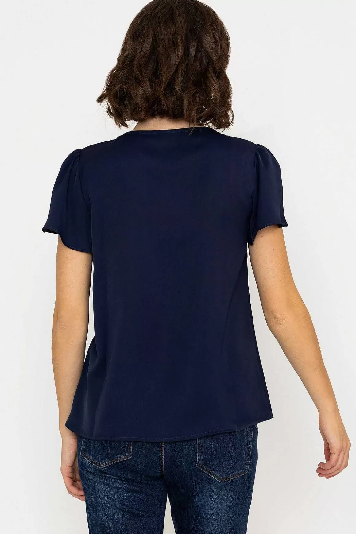 Rowen Avenue Lace V-Neck Top In Navy Best