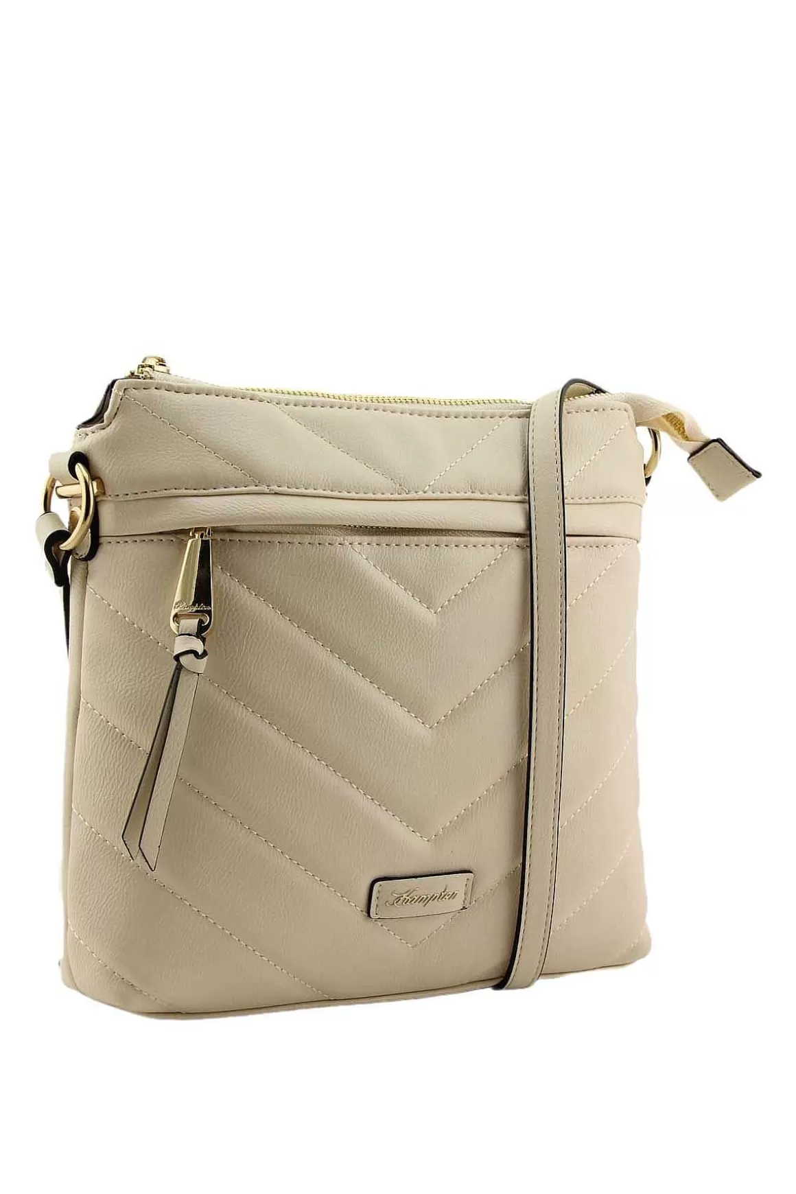 Hampton Laja Quilted Crossbody Bag In Beige Clearance