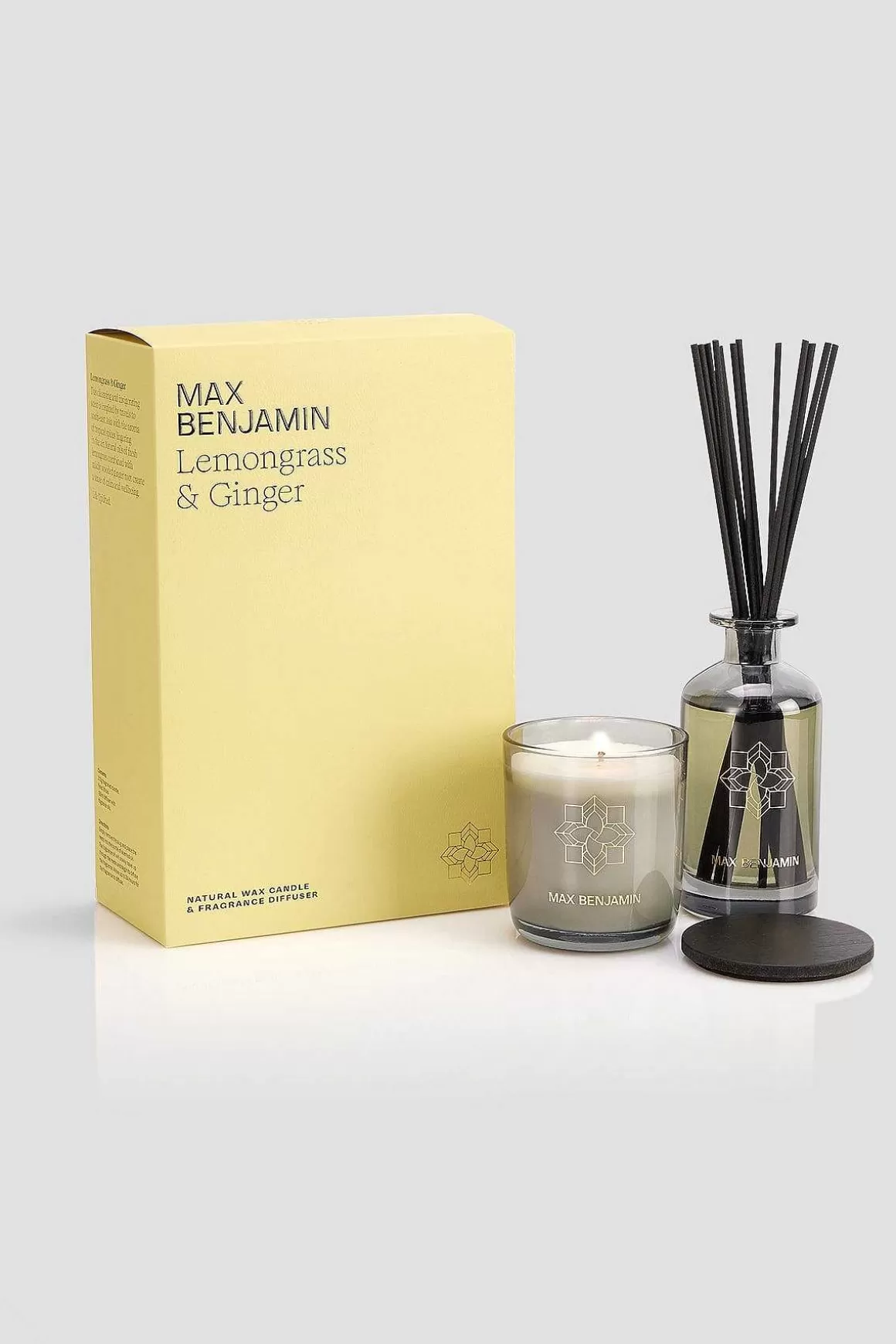 Max Benjamin Lemongrass & Ginger Candle & Diffuser Gift Set Clearance