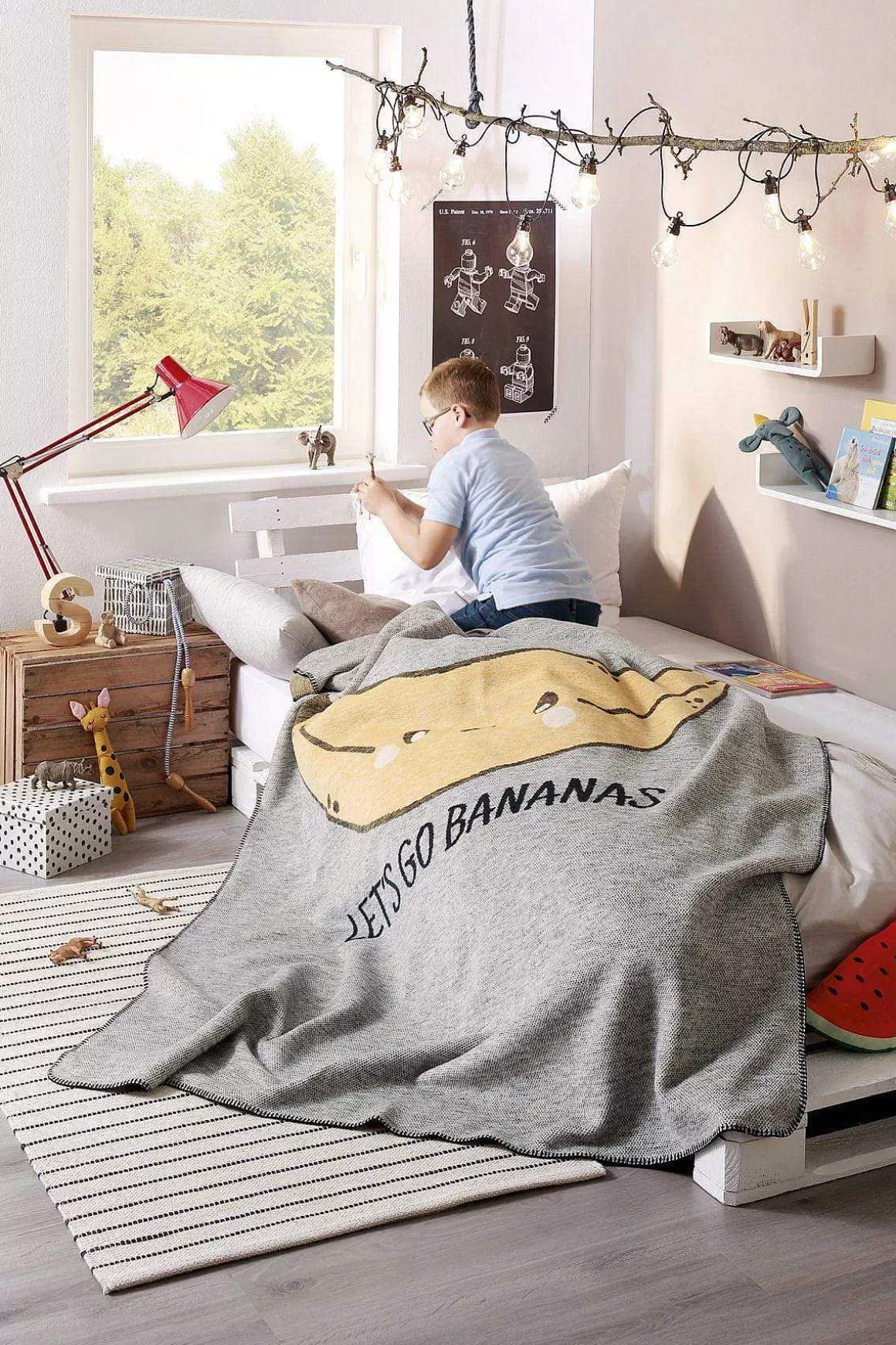 Biederlack Let'S Go Bananas Blanket 150 X 200Cm Discount