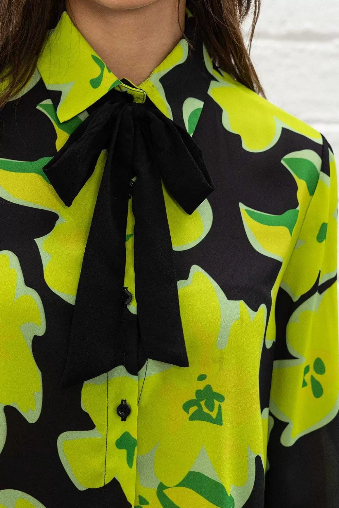 Pala D'oro Sport Lime Green Printed Blouse Flash Sale