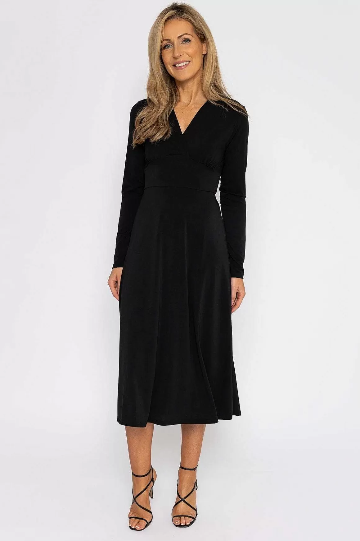 Pala D'oro Lisa Midi Dress In Black Cheap