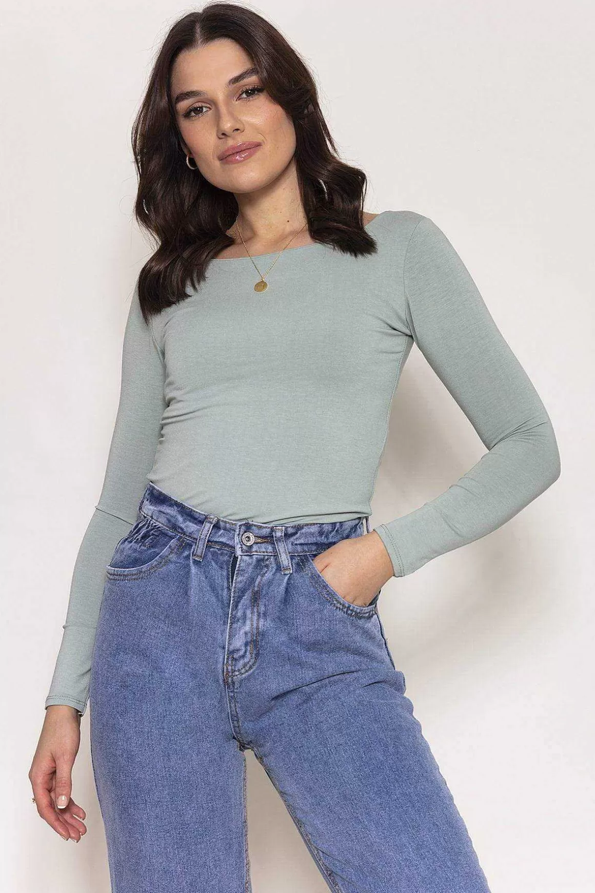 Rowen Avenue Long Sleeve Top In Mint Store