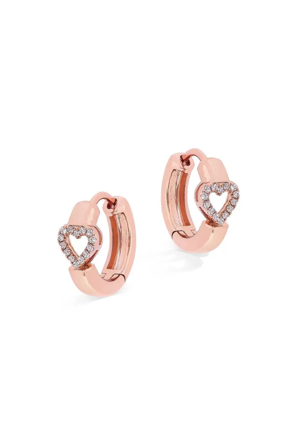 Tipperary Crystal Jewellery Love Heart Earrings In Rose Gold Store