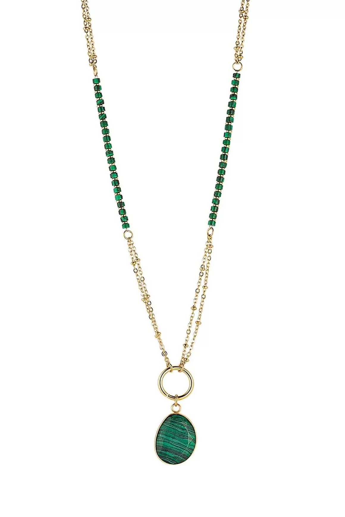 Knight & Day Malachite Long Necklace Fashion