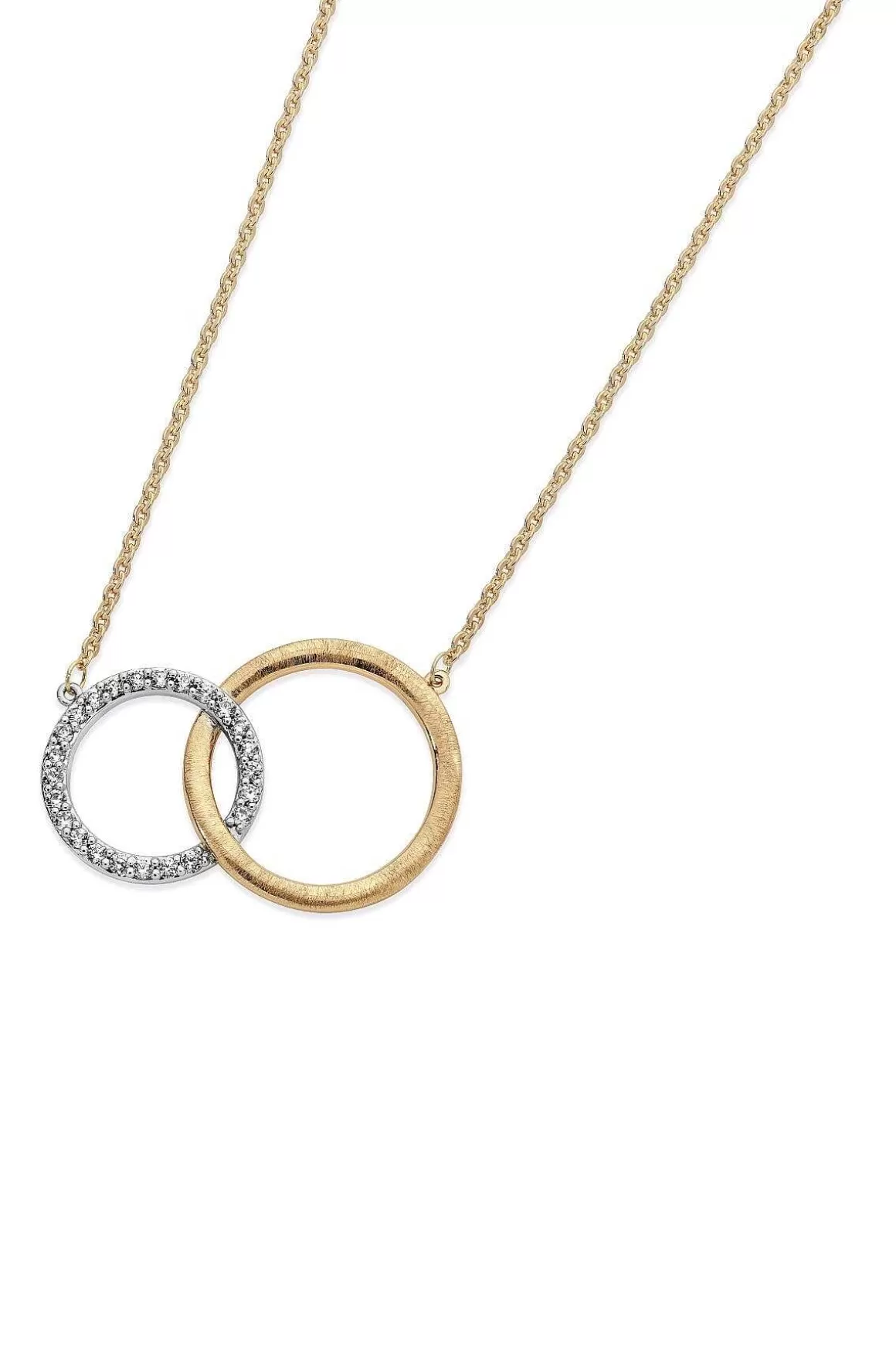 Tipperary Crystal Jewellery Matt & Pave Circles Pendant Fashion