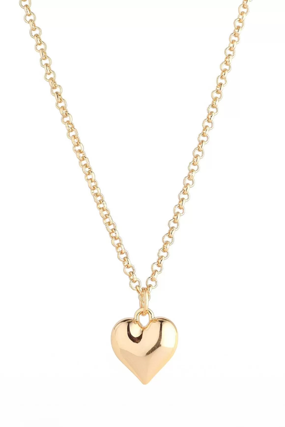 Knight & Day Medium Length Heart Gold Pendant Necklace Clearance