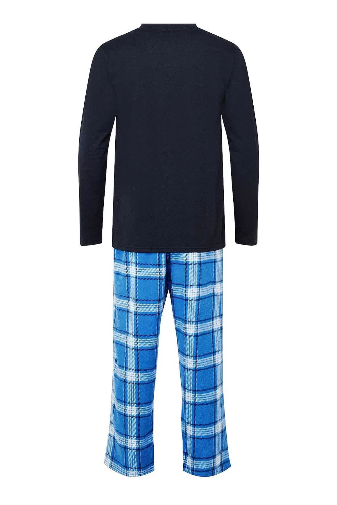 Marlon Sleepwear Mens Check Pyjamas In Blue Sale