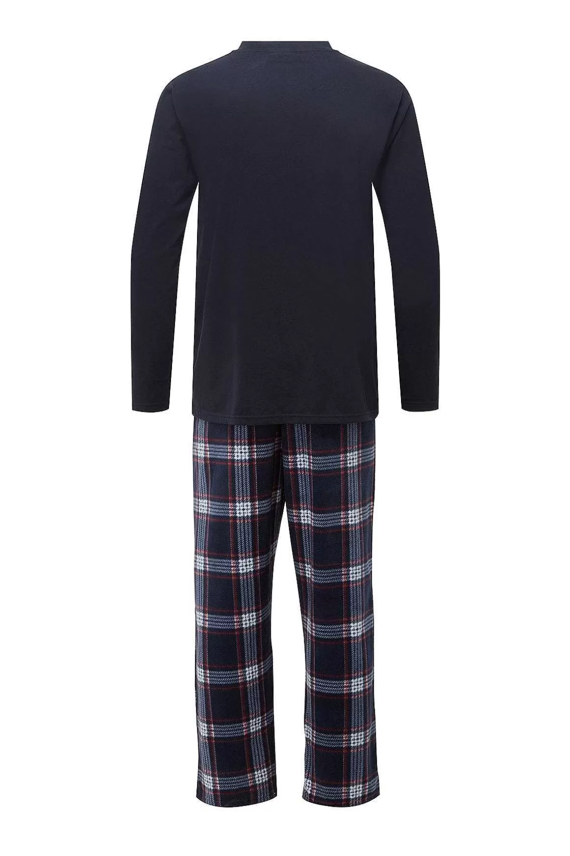 Marlon Sleepwear Mens Check Pyjamas In Navy Cheap