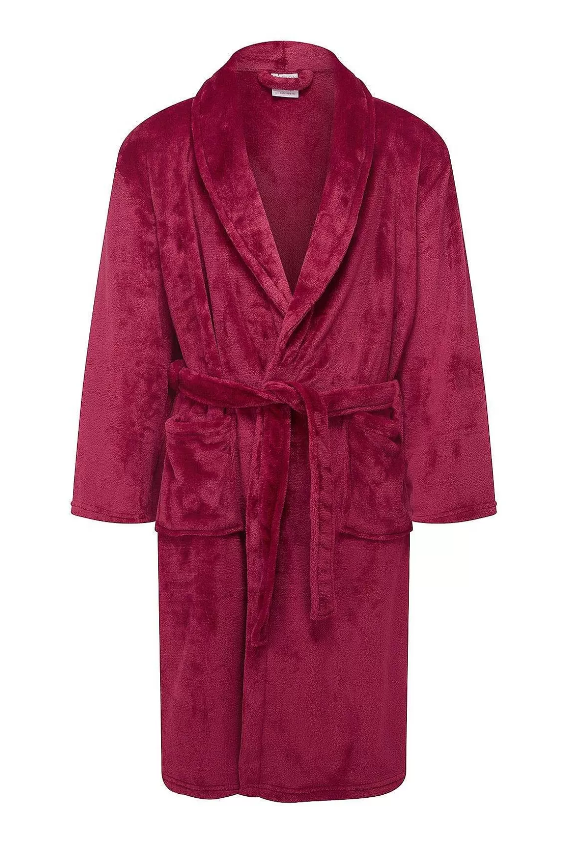 Marlon Sleepwear Mens Collared Fleece Robe In Wine Online