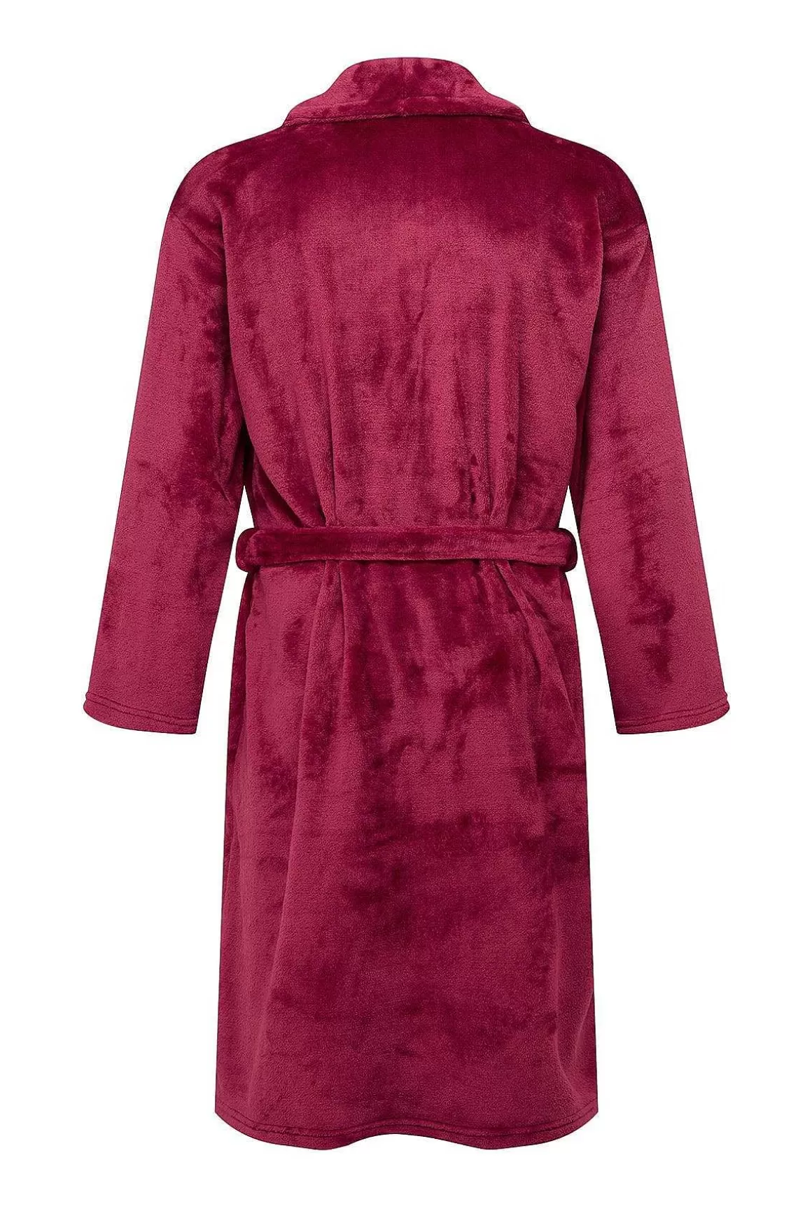 Marlon Sleepwear Mens Collared Fleece Robe In Wine Online