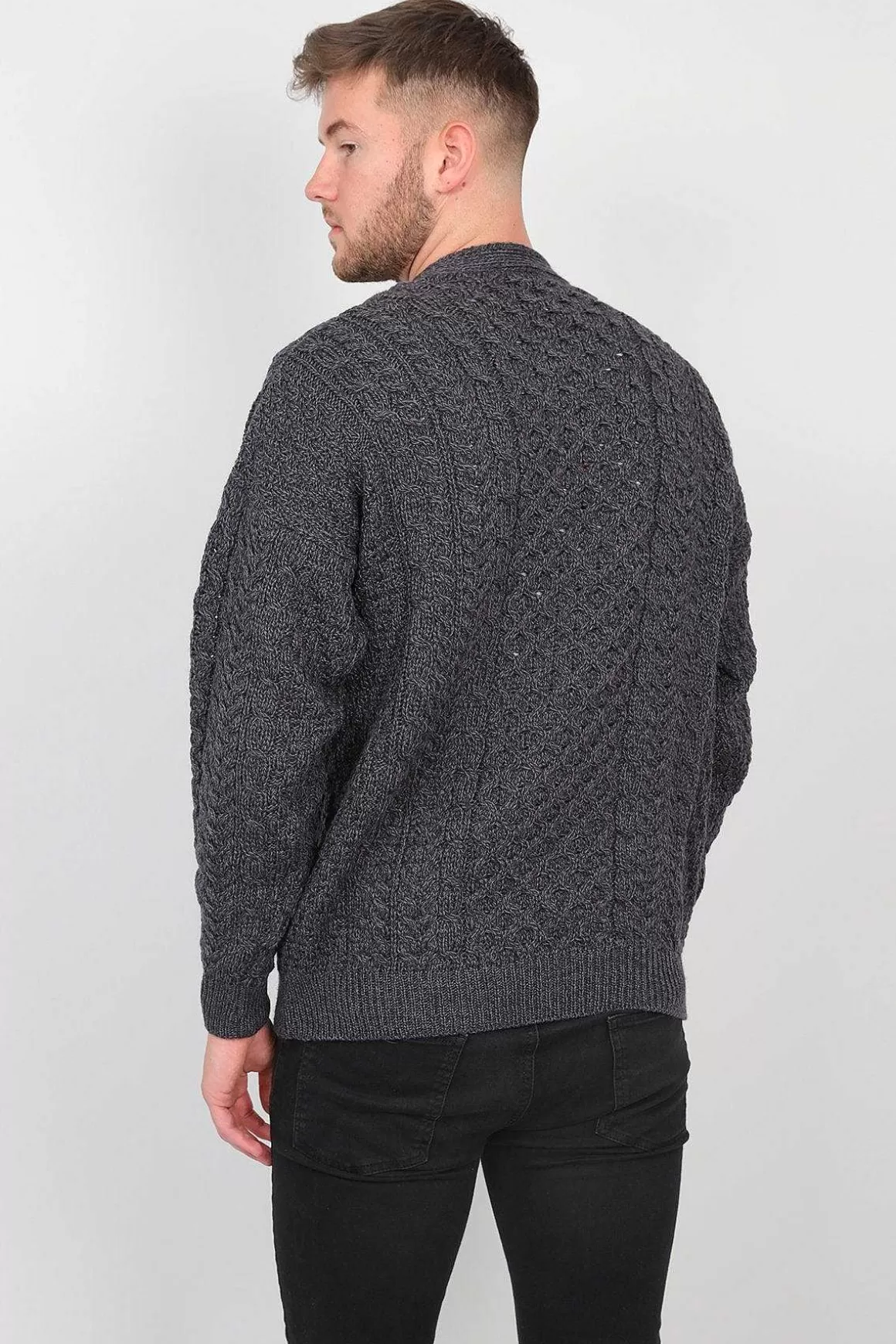 Aran Woollen Mills Mens V Neck Cardigan Best Sale