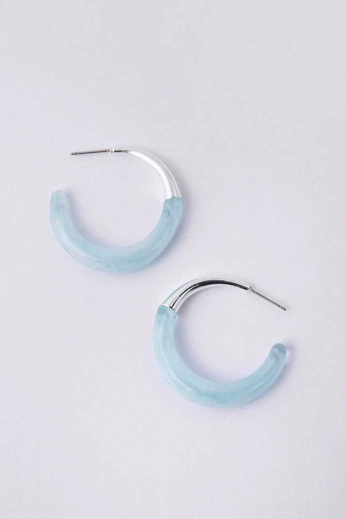 Knight & Day Minerva Turquoise Hoops Hot